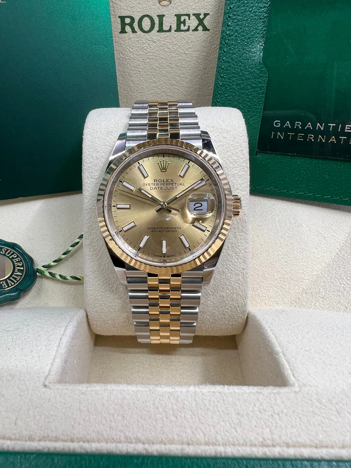 [Super Clone]RLX  Datejust 36mm 126233-0015 Champagne 36mm Dial Jubilee Bracelet Watch