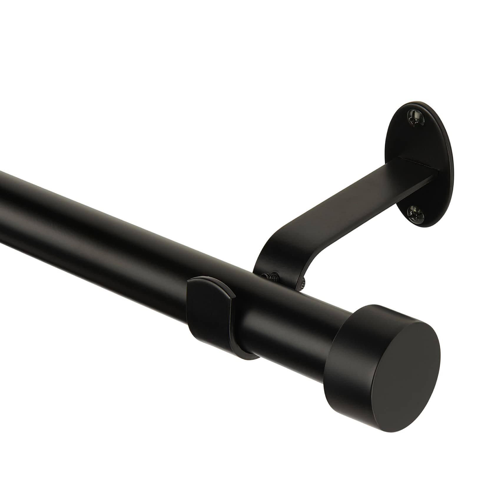 Elrene Home Fashions Serena Adjustable Curtain Rod with Cap Finials, 28