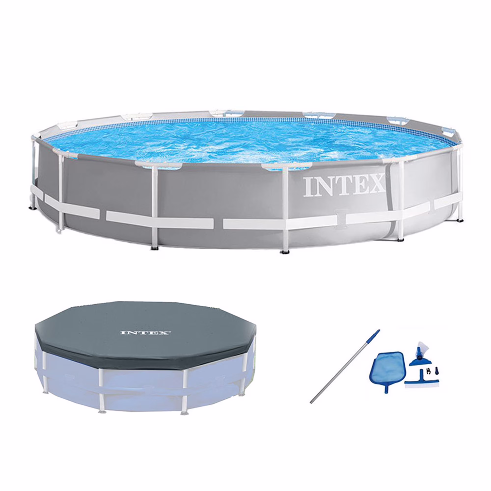 Intex 26719EH 14ft x 42in Prism Frame Above Ground Swimming Pool with Pump
