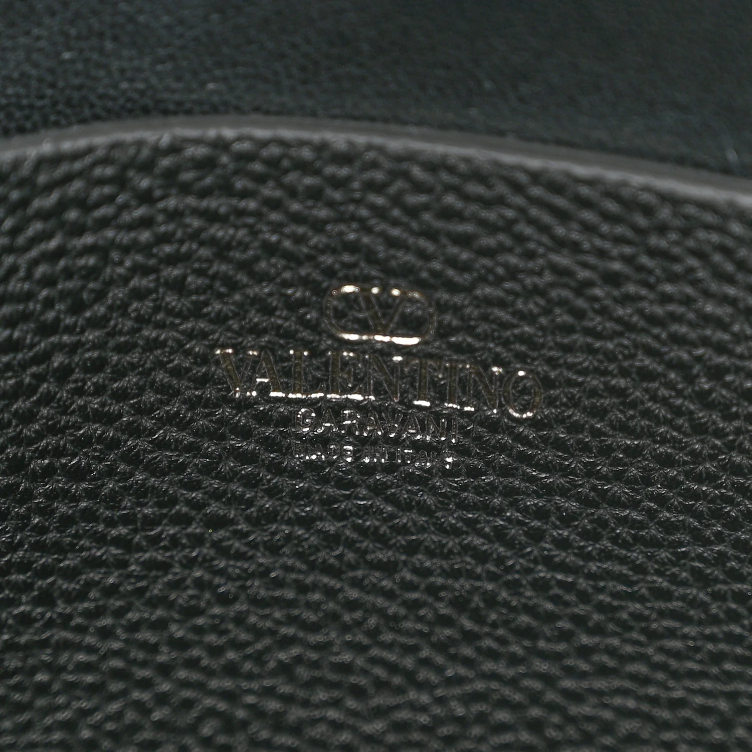 Grained Calfskin Rockstud Hobo Shoulder Bag Black