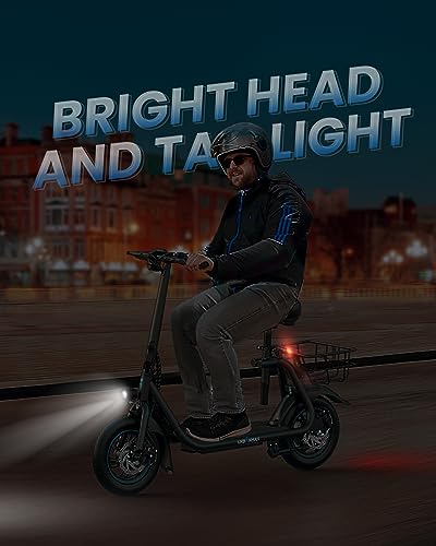 Trottinette électrique URBANMAX C1 avec siège, moteur puissant de 450 W, autonomie jusqu'à 35 km