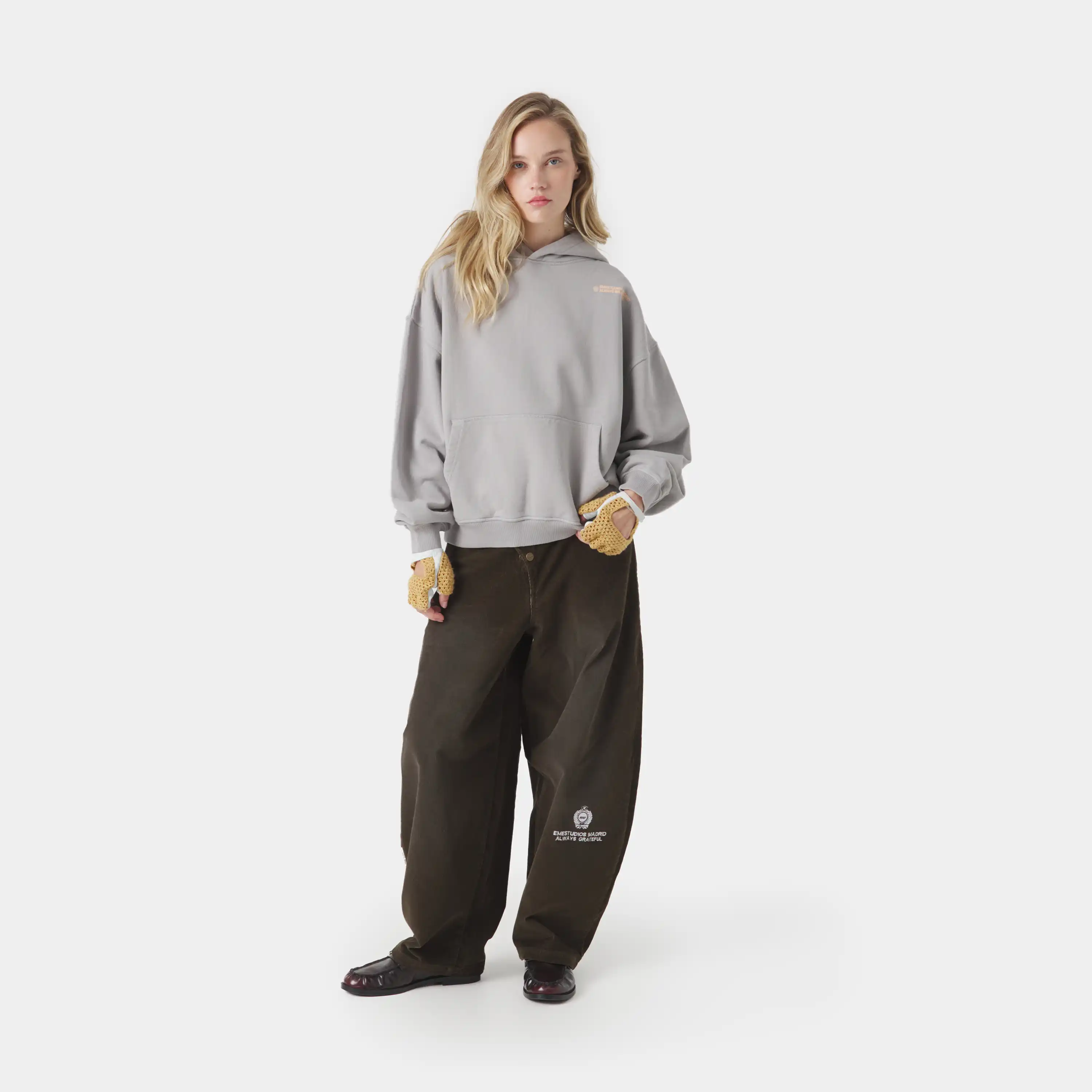 West Heather Grey Oversized Hoodie