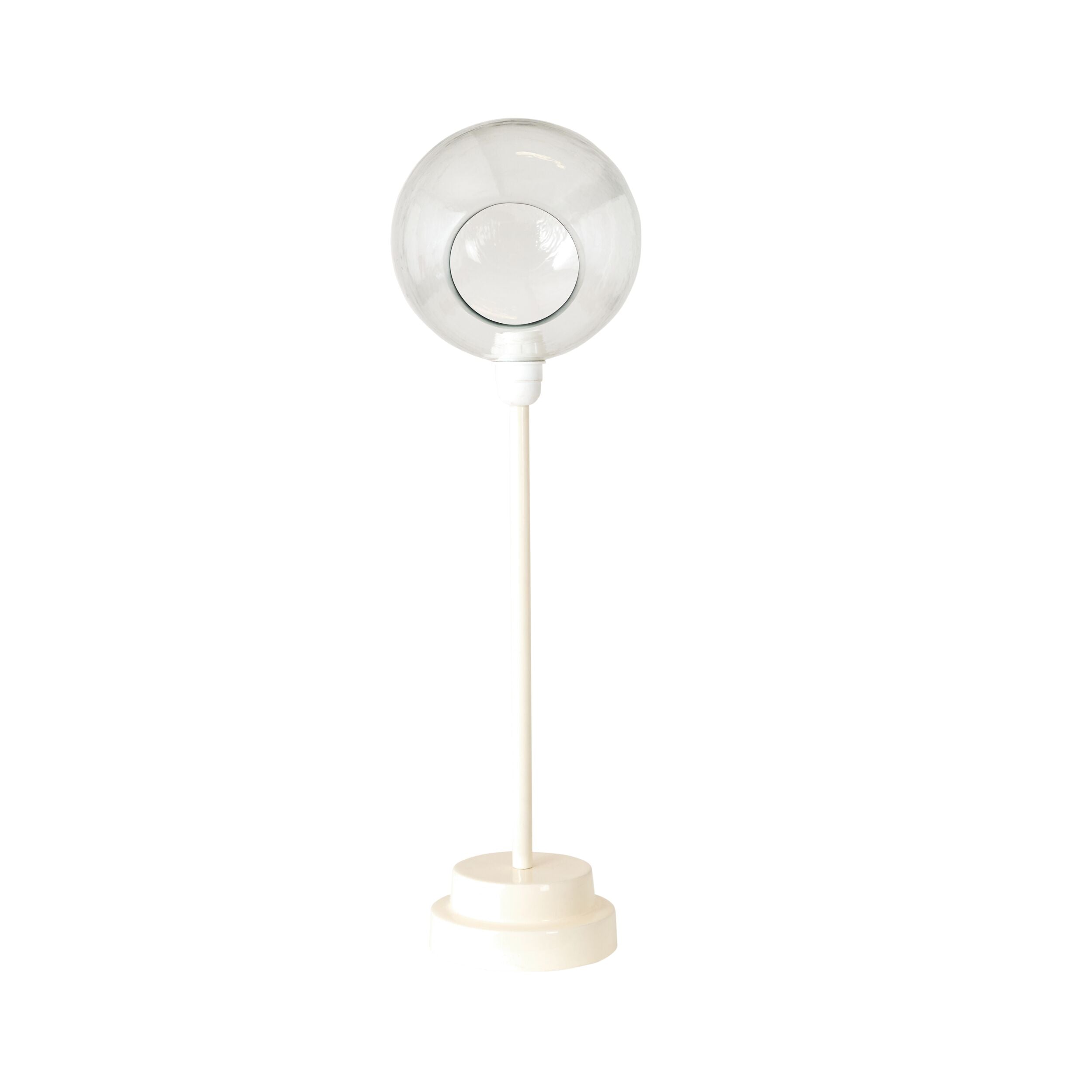 Vera Hammered Glass Table Lamp Off White 63cm