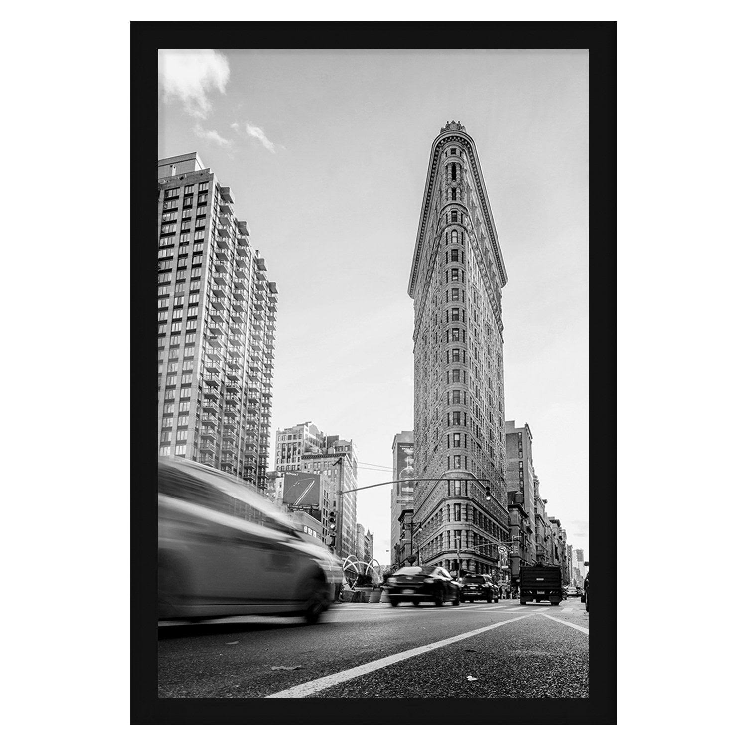 Americanflat Poster Frame 24x36 Inches - Black Engineered Wood Picture Frame with Plexiglass Cover