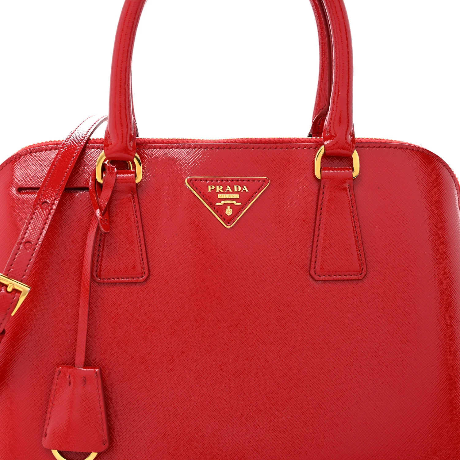 Saffiano Vernice Medium Promenade Tote Rosso