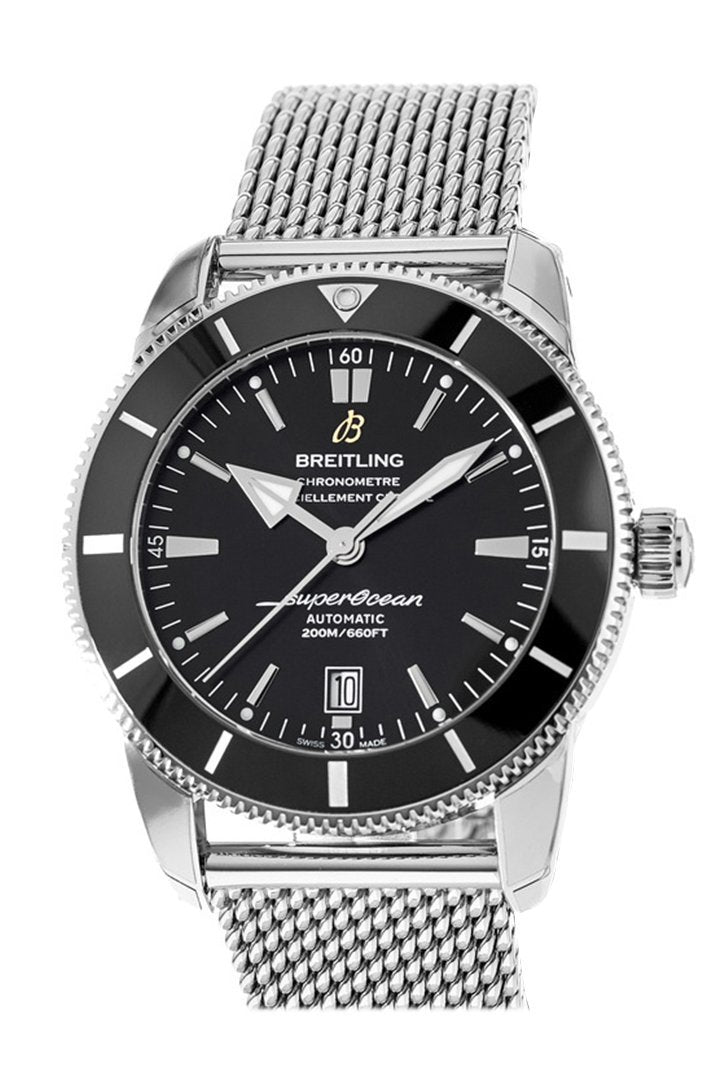 [Super Clone]Breitling Superocean Heritage II Black Dail Steel Men's Watch AB2020121-B1A1