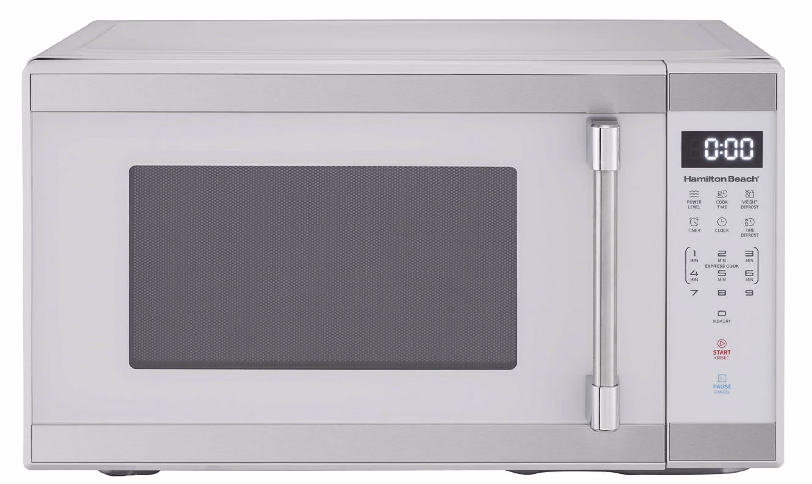 Hamilton Beach 1.1 Cu. Ft. Microwave Oven, Countertop, Black and Stainless Steel