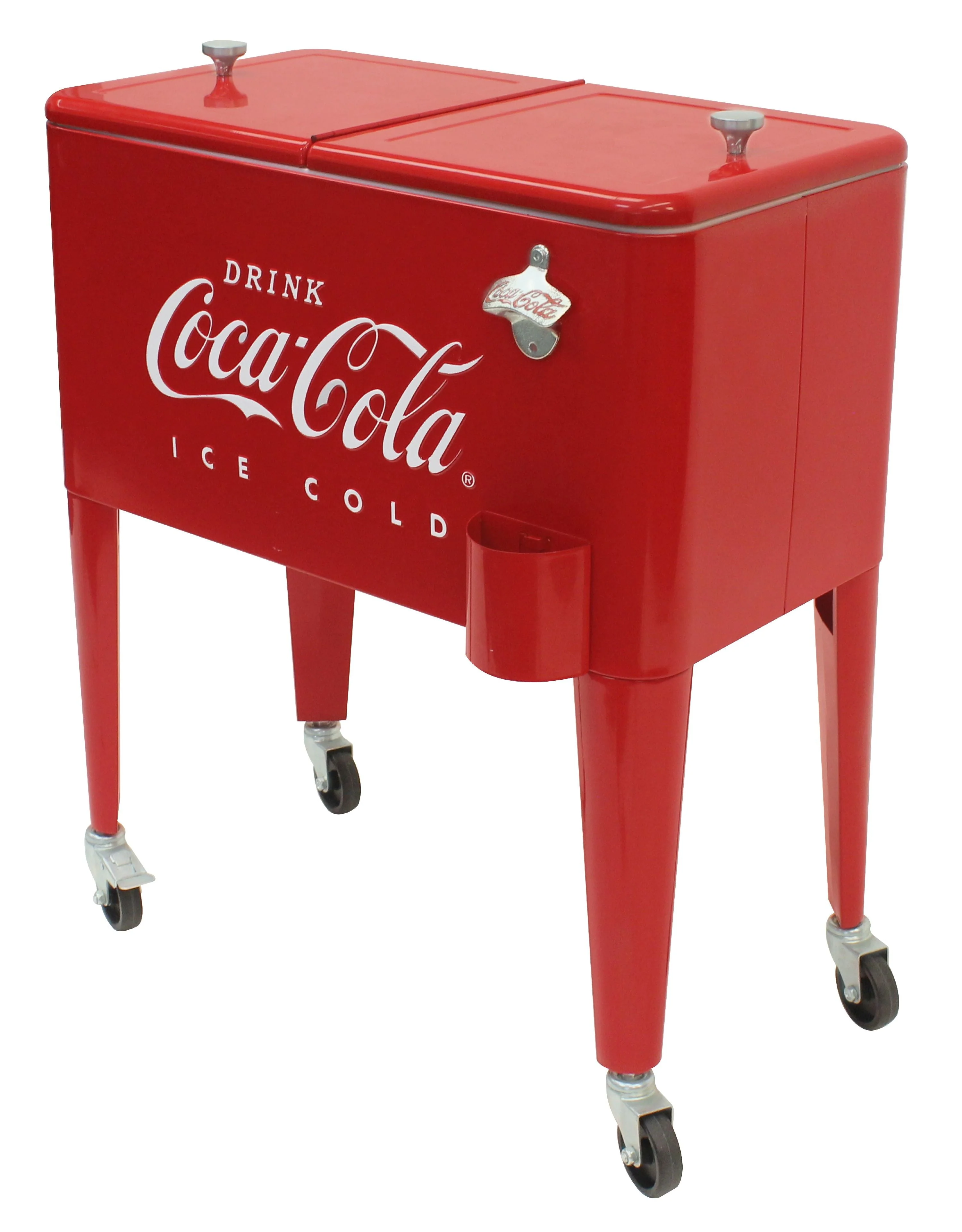 Leigh Country CP 98105 Metal Embossed Retro Outdoor 60 Qt Cooler Red Image 7