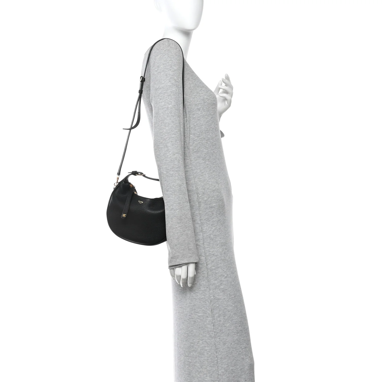 Supple Grained Calfskin Teen Lulu Shoulder Bag Black