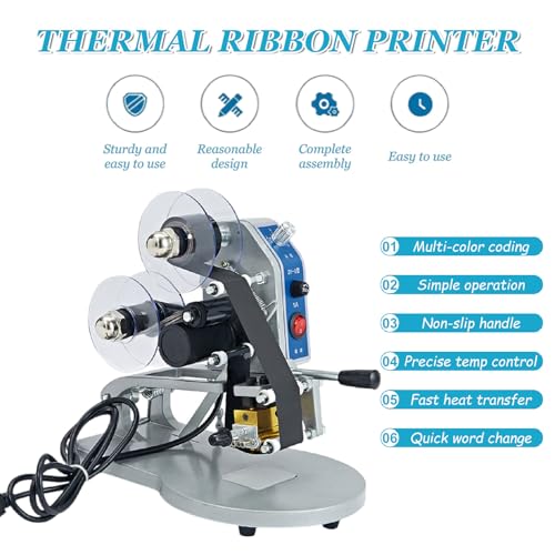 Commercial Manual Hot Foil Stamping Machine for Date and Batch Coding, Ideal for Product Labeling and Packaging