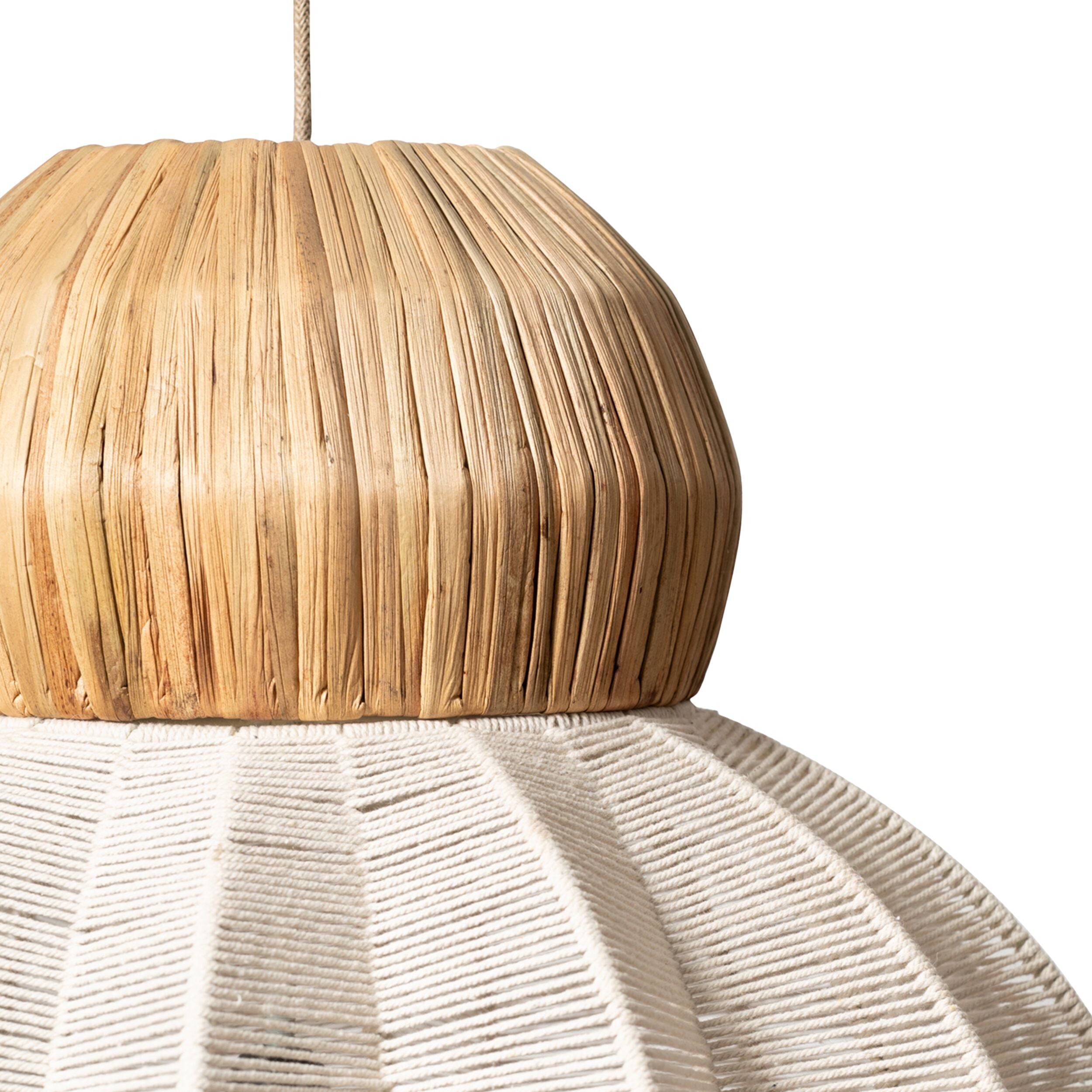 Dahlia Pendant White Natural 56x56x70cm