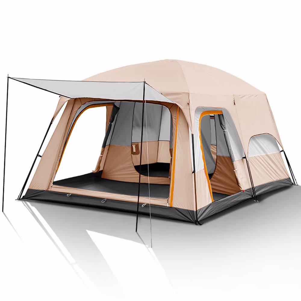 12-Person Family Cabin Tent with Divided Curtains(Dark Green) - Image 3