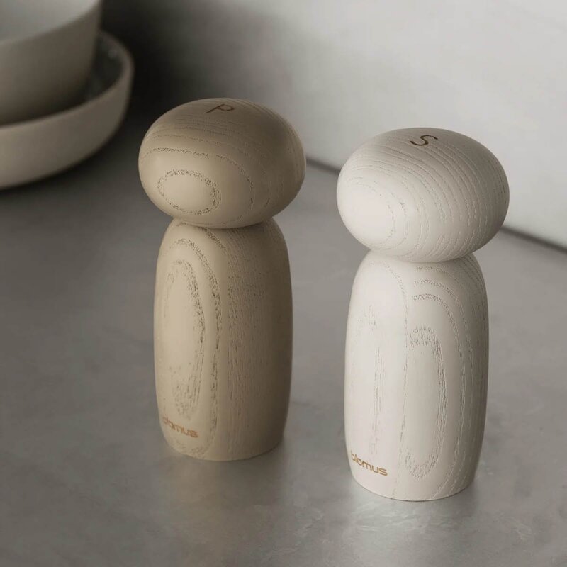 Moli salt- og pepperkvern 13 cm beige/brun