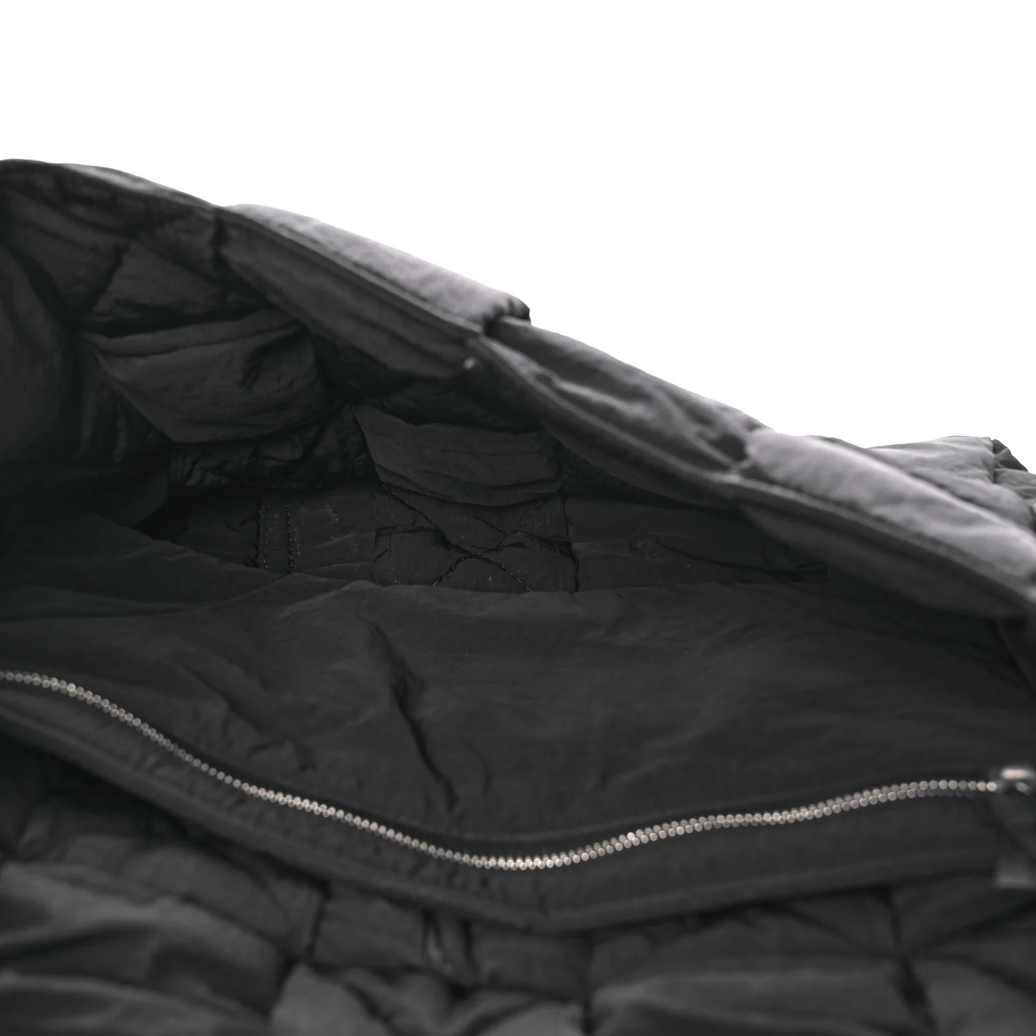 Nylon Intrecciato Padded Tech Maxi Cassette Bag Black