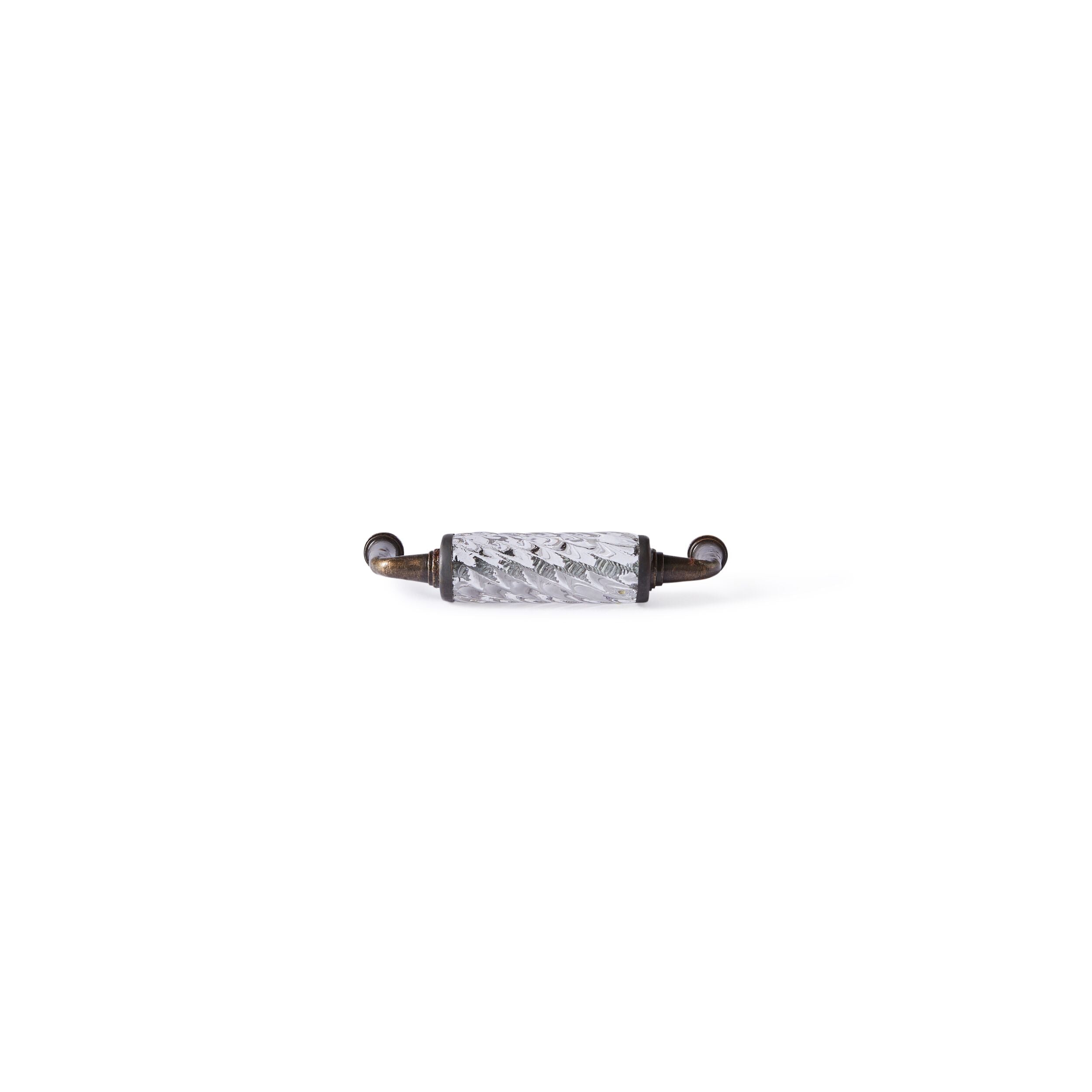 Glass Spiral Handle 9.5cm