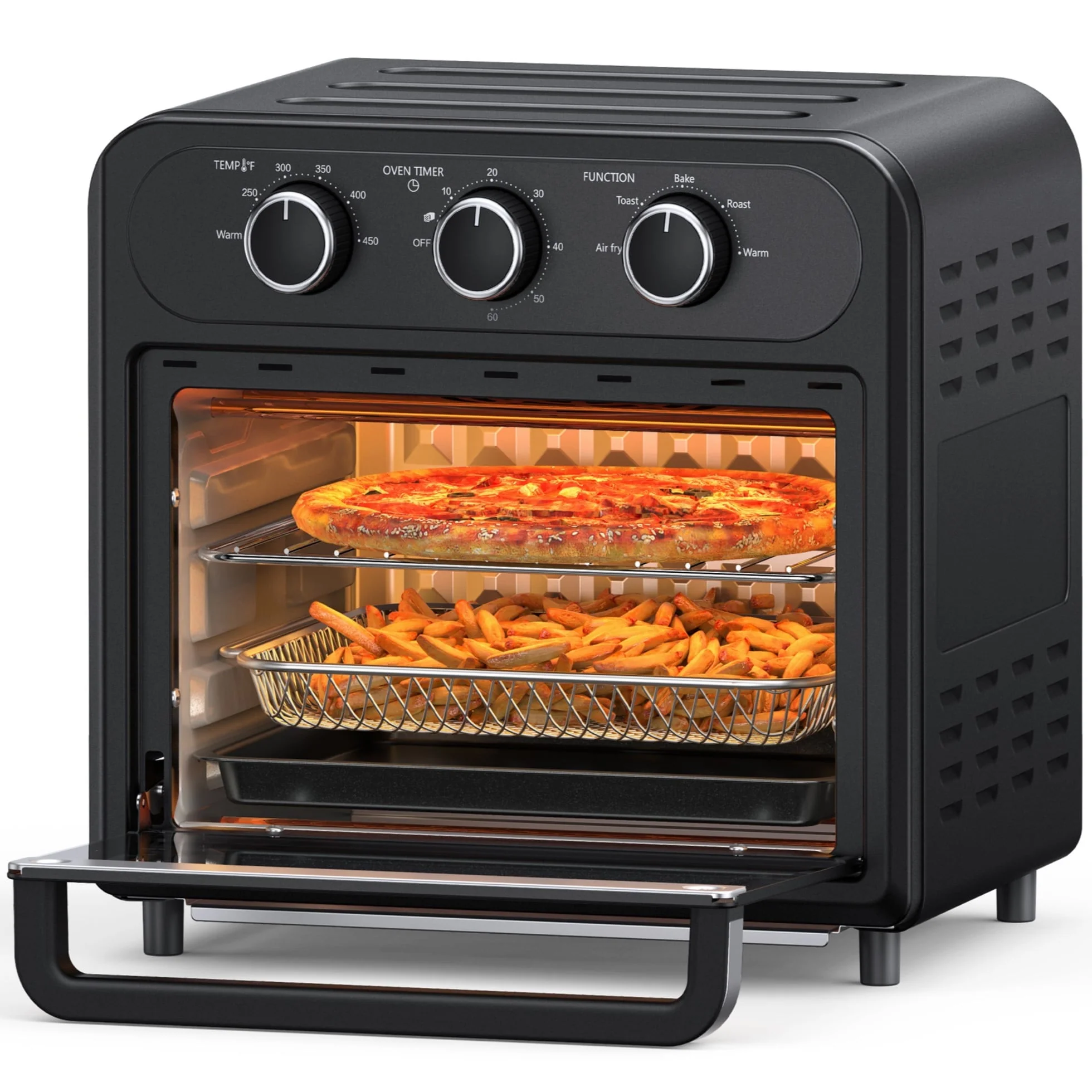Taotronics Air Fryer | 1700W 14.8 Quart | 9 in 1 Air Fryer Oven | Oil - Less Cooker with Rotisserie Shaft