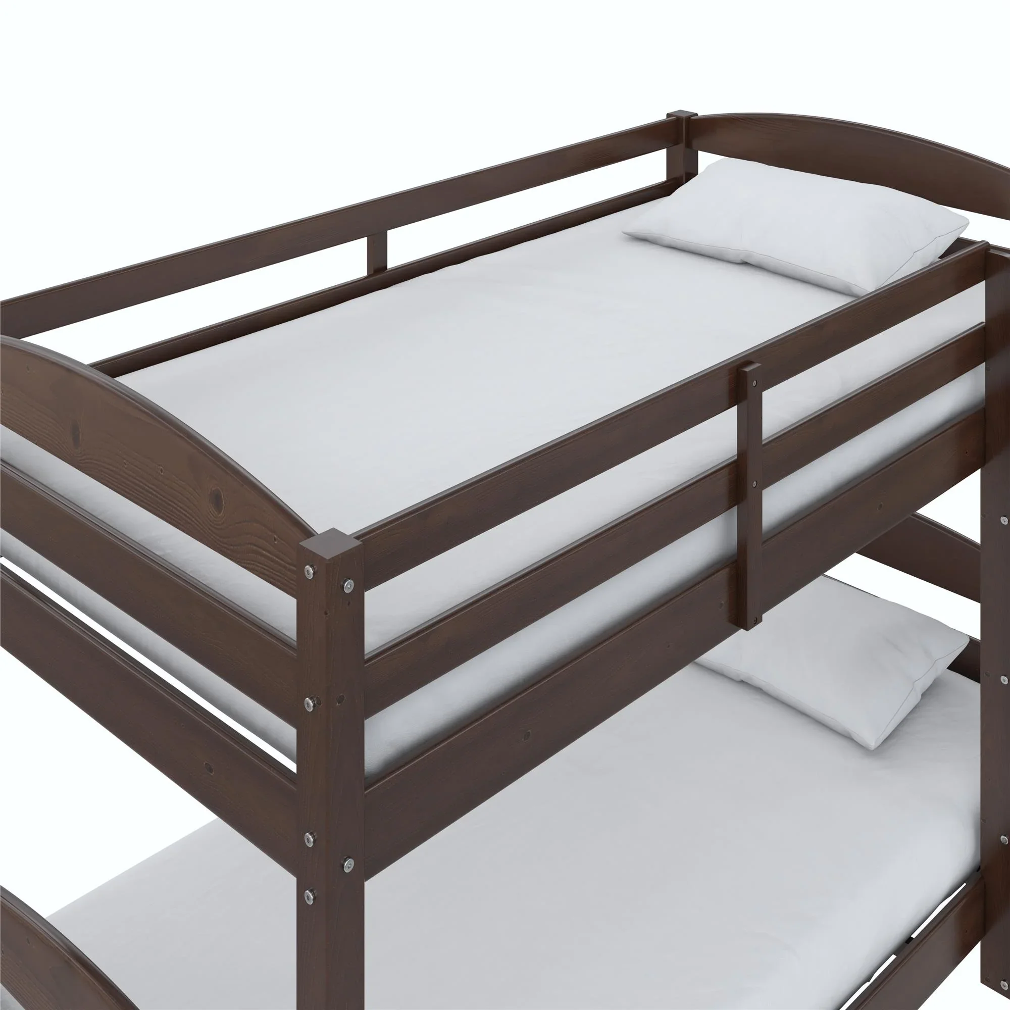Better Homes & Gardens Leighton Solid Wood Twin-over-Twin Convertible Bunk Bed, Vanilla