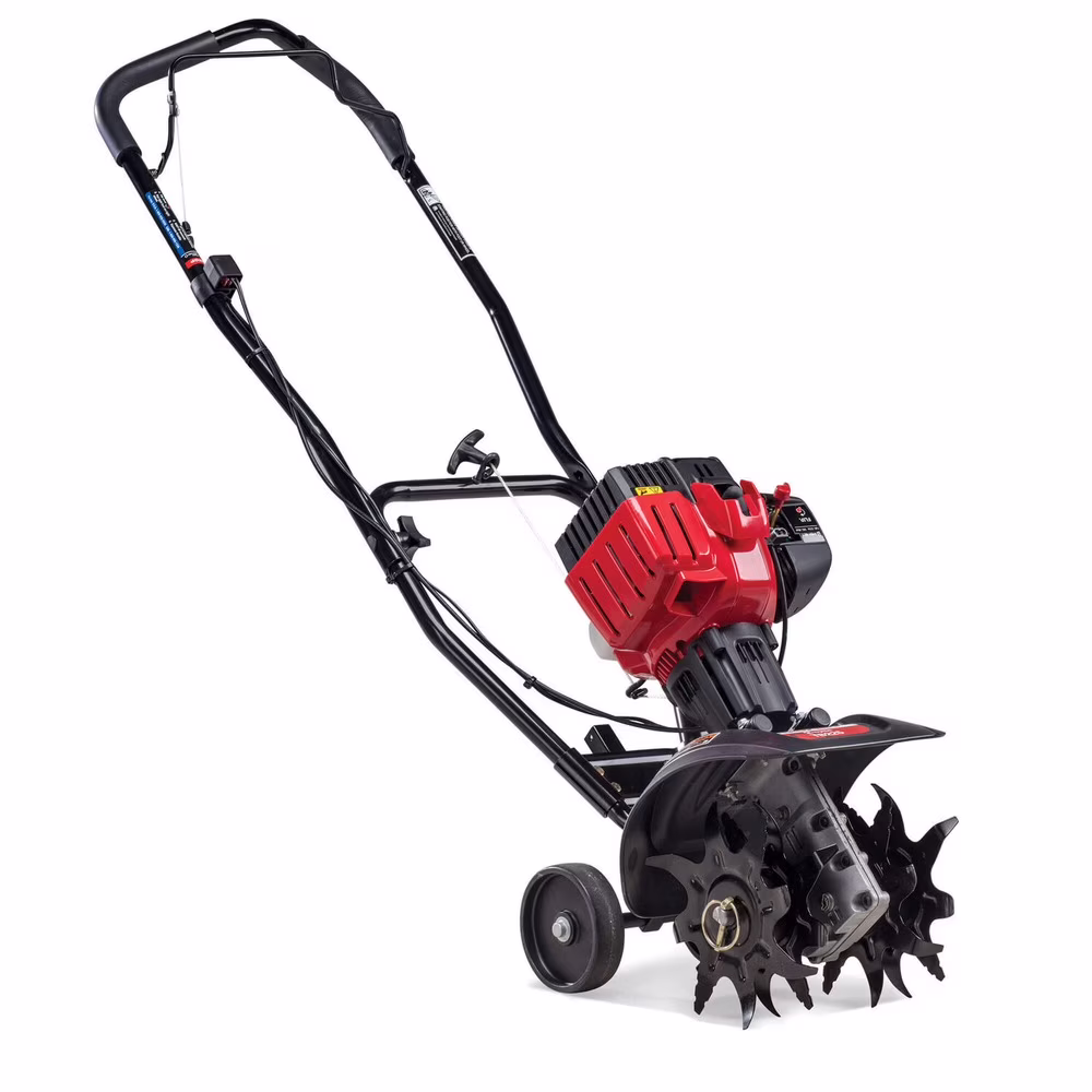 EC 2 Cycle Gas Power Walk Behind 9 Inch Garden Cultivator Tiller, Red(1)