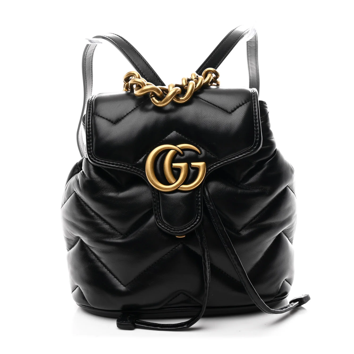 Nappa Chevron Matelasse GG Marmont Backpack Black