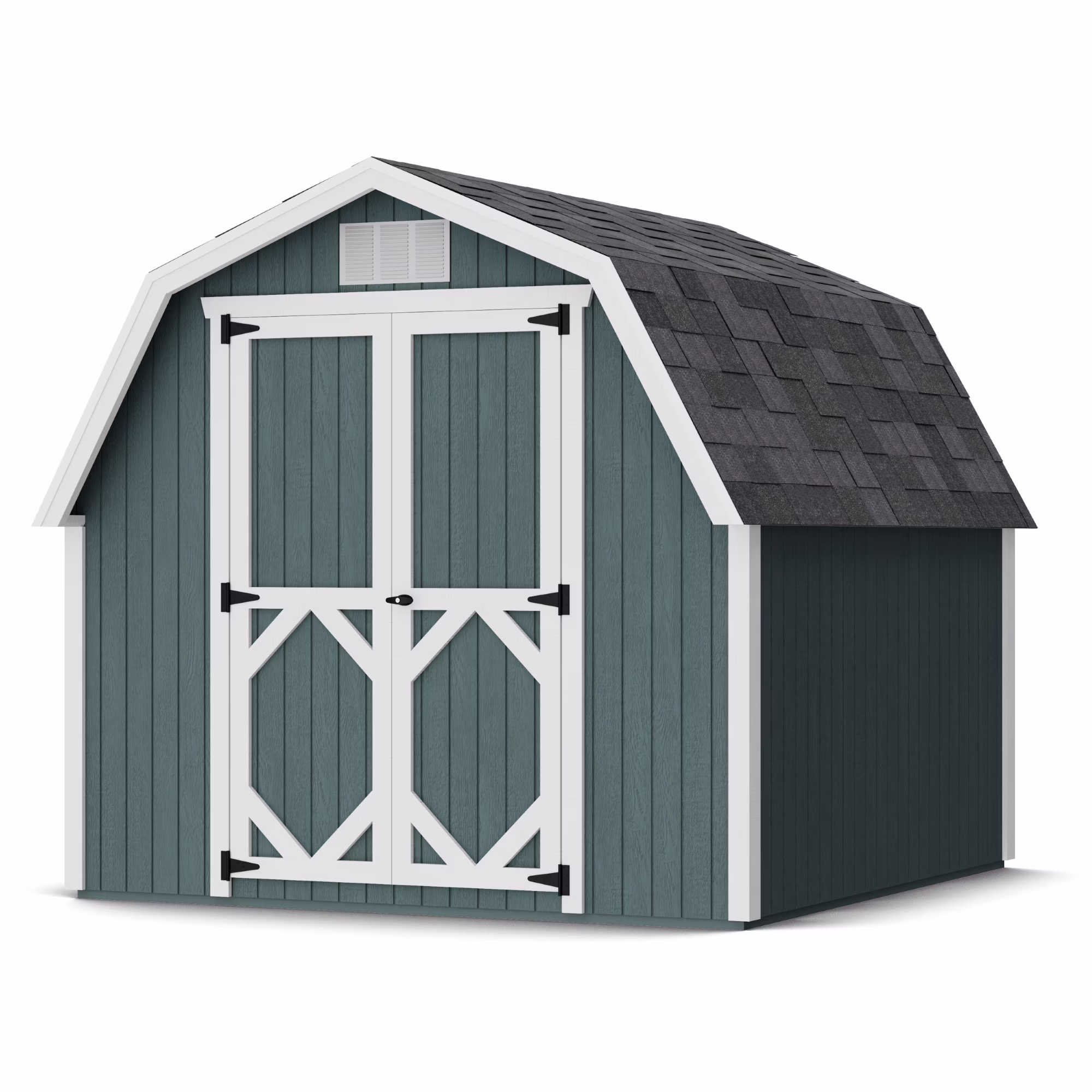Little Cottage Co. 8x8 Classic Gambrel Barn with 4 Ft. Sidewalls, Outdoor Wood Storage Shed Do - It - Yourself Precut Kit