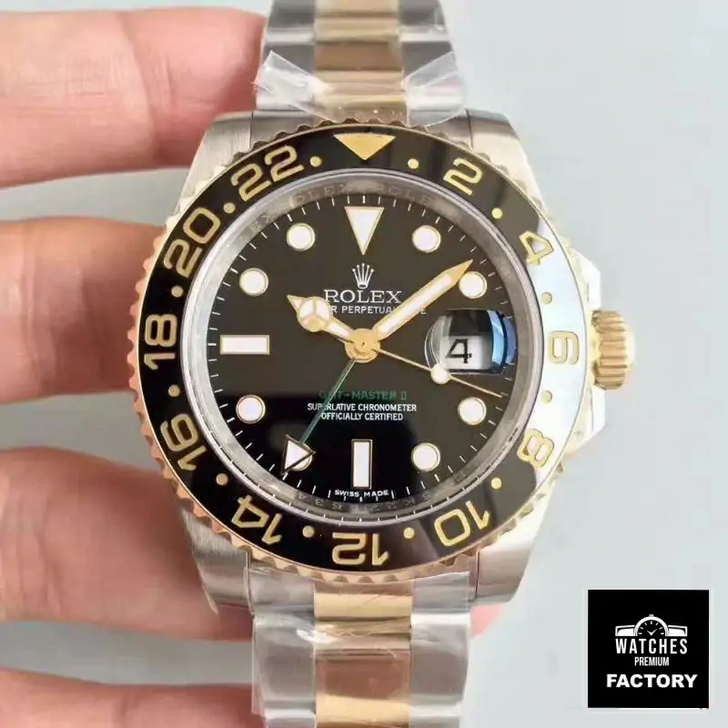 Rolex GMT-Master II 116713LN Noob Factory V9 Rose Gold Bezel