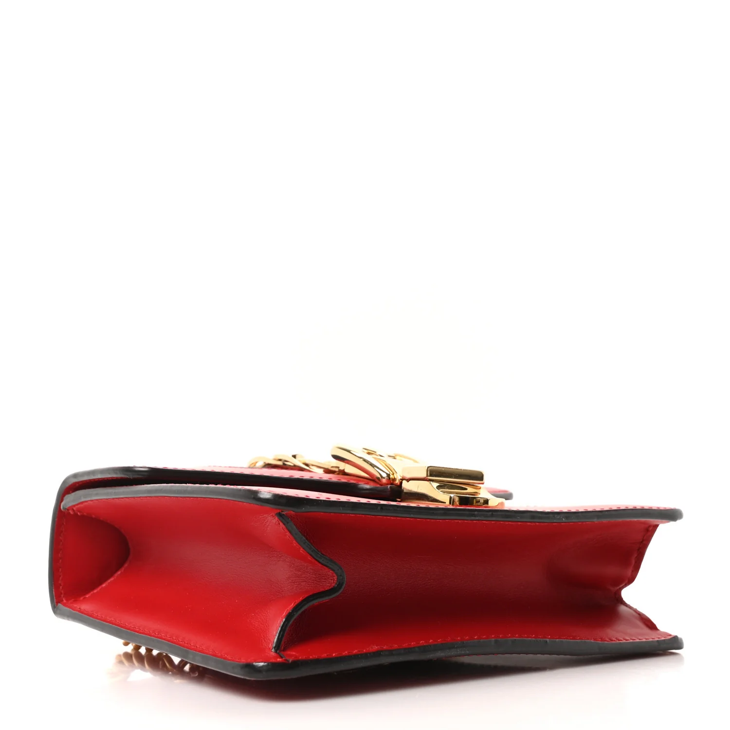 Calfskin Mini Sylvie Chain Shoulder Bag Hibiscus Red