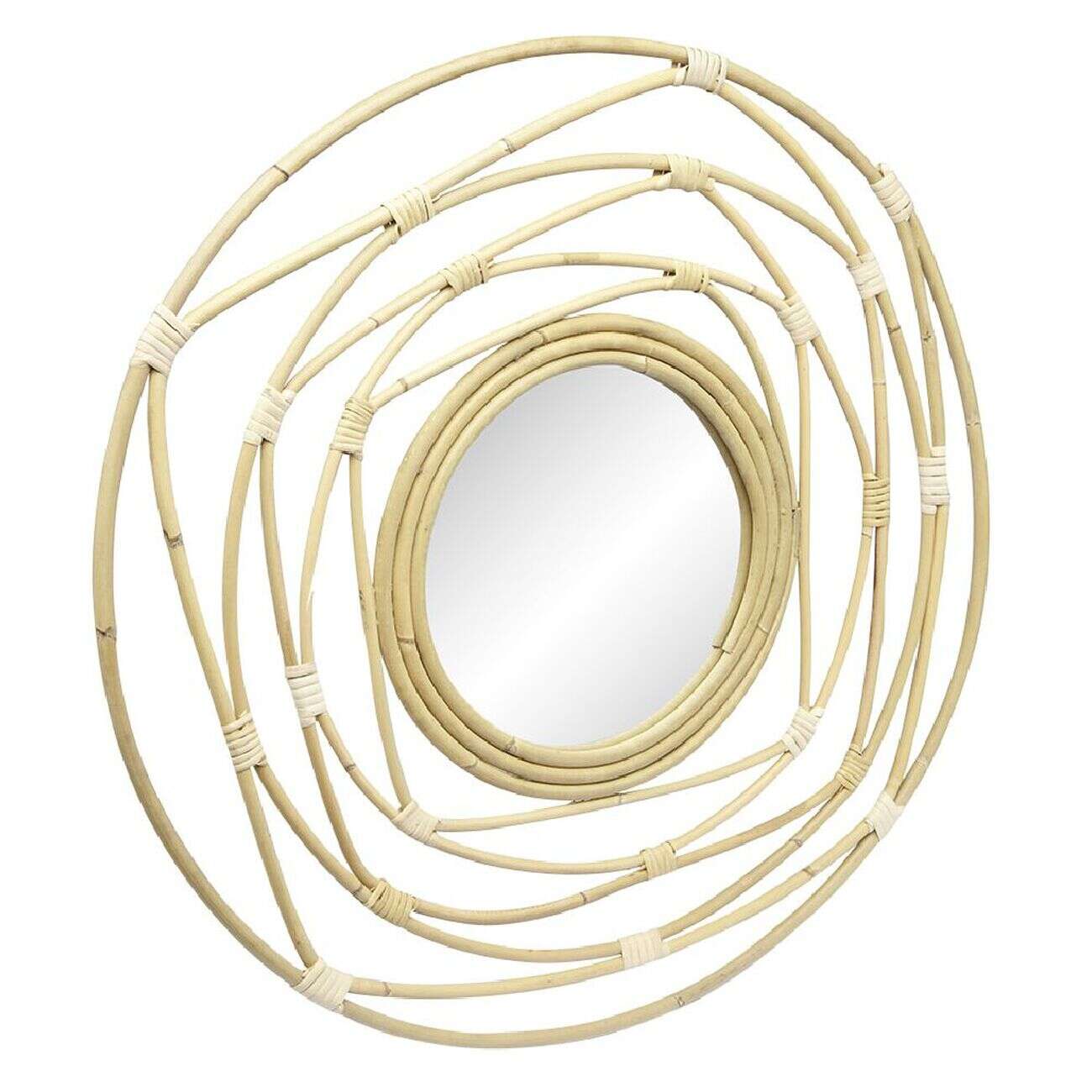 Miroir rotin naturel Ø58 cm