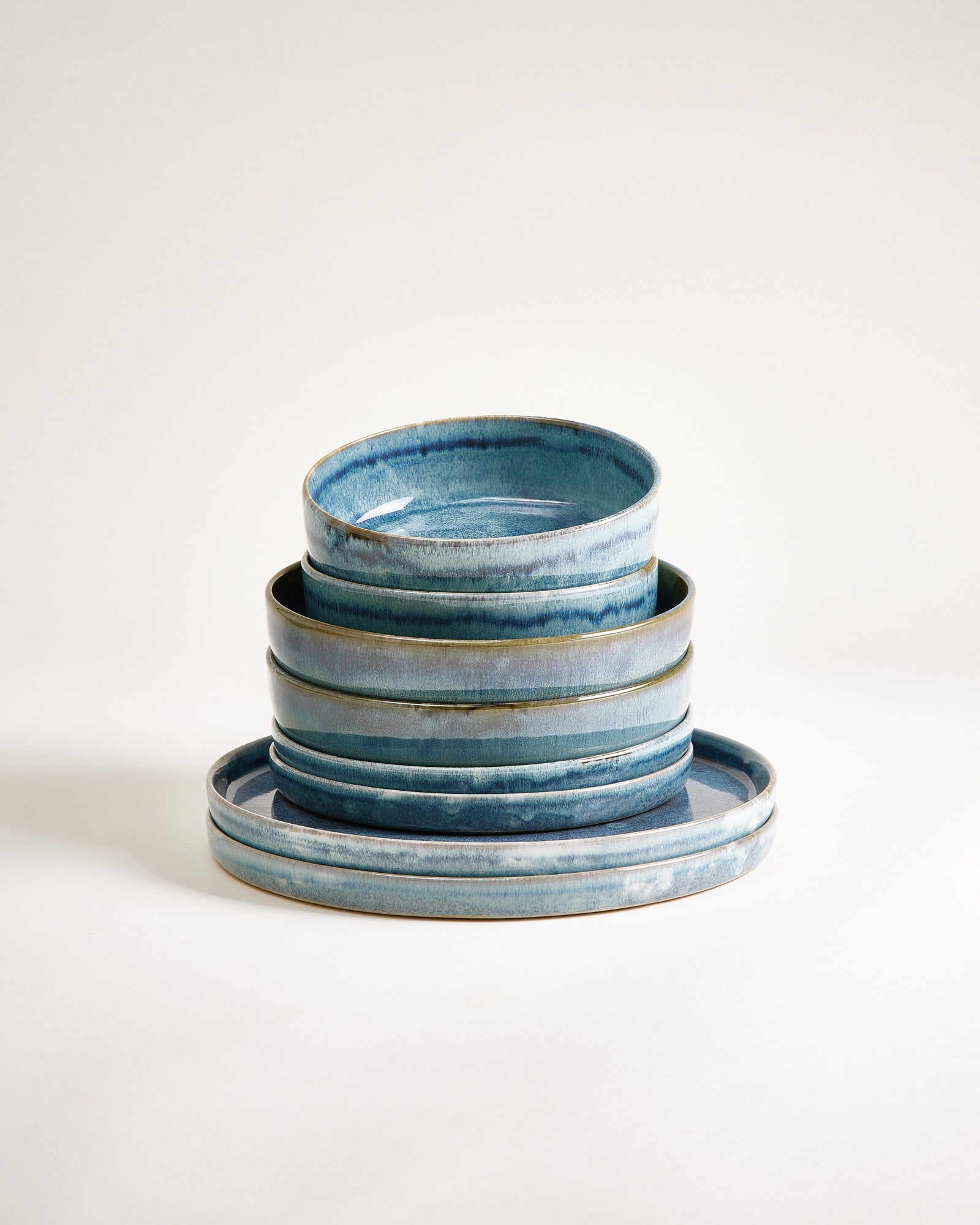 CORDOAMA - TABLEWARE SET MODERN GREEN-BLUE 8 PIECES