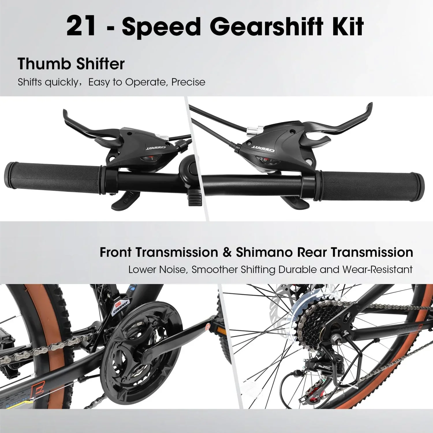 Ambifirner 27 Inch Women Mountain Bike, 21 Speeds Aluminum/Steel Mountain Bike, Dual Disc Brakes , Adult Sport Bicycle for Trail Snow Commuter City Road