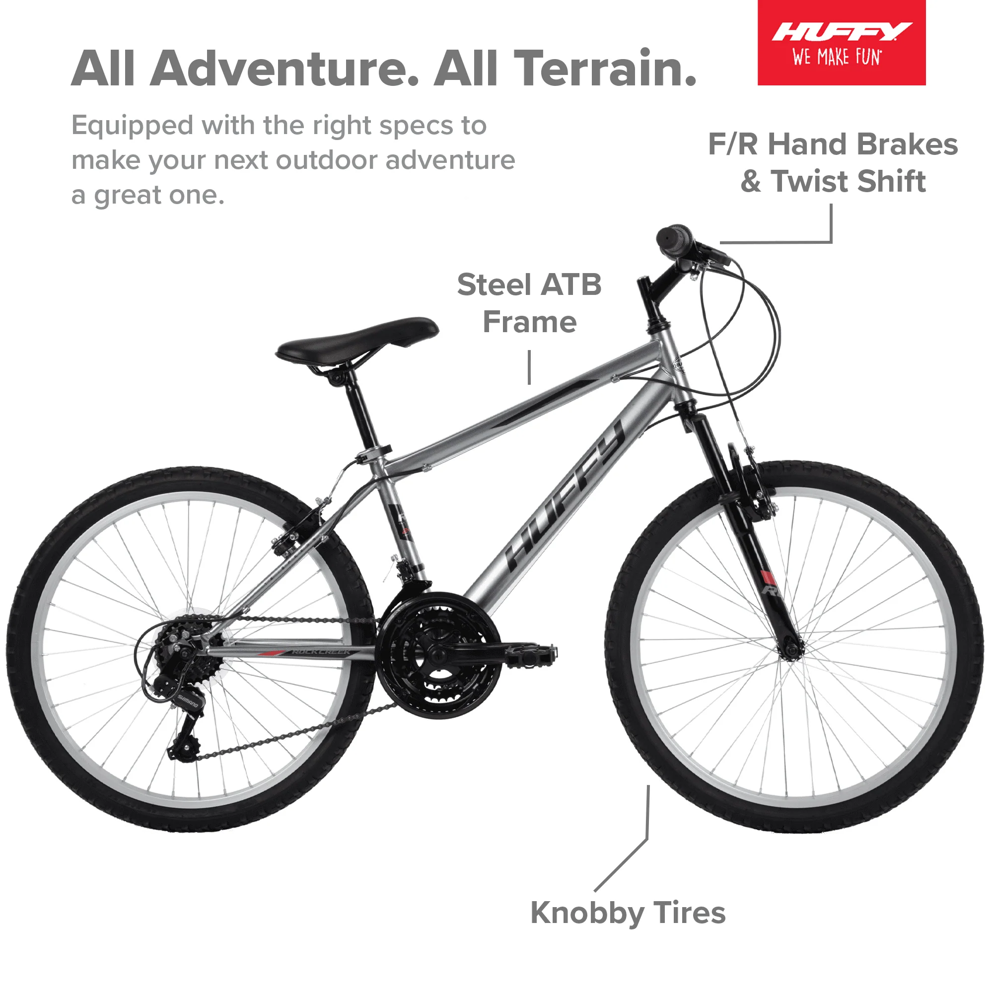 Huffy 24" Rock Creek Boys Mountain Bike for Men Image 3