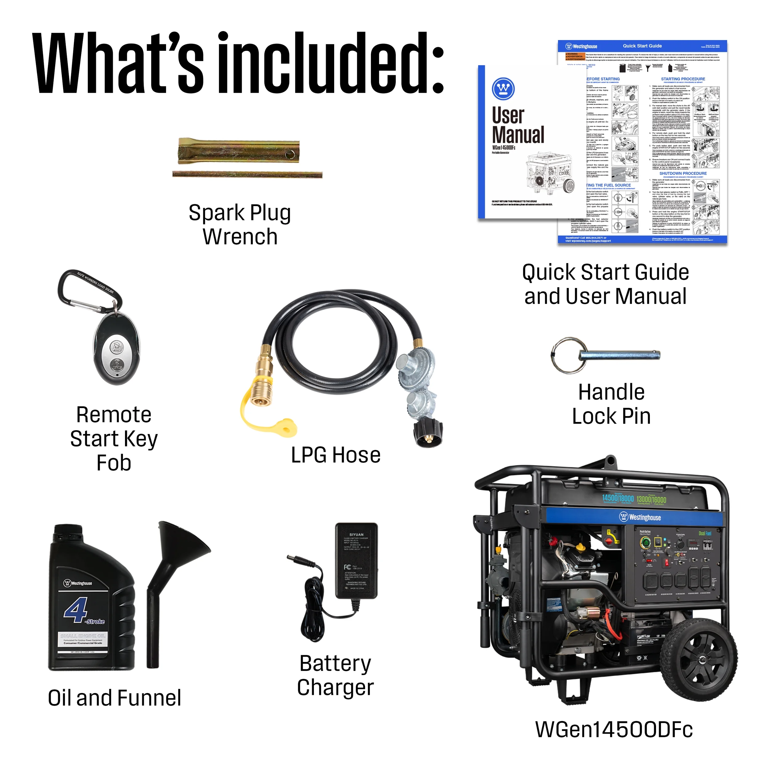 18000 Peak Watt Dual Fuel Home Backup Portable Generator, Remote Electric Start, Transfer Switch Ready, Gas Propane Powered, CO Sensor - Image 5