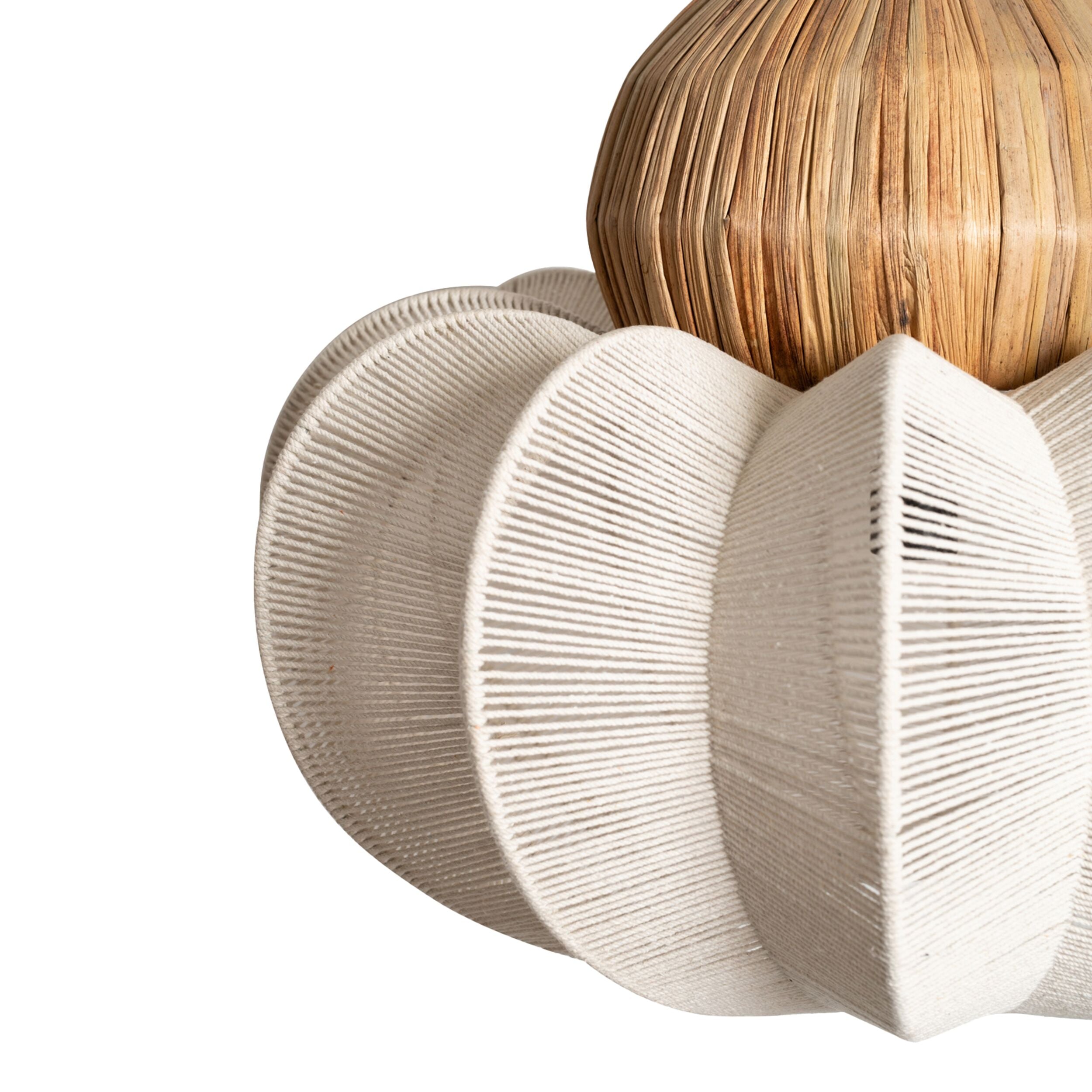 Dahlia Pendant White Natural 58x58x43cm