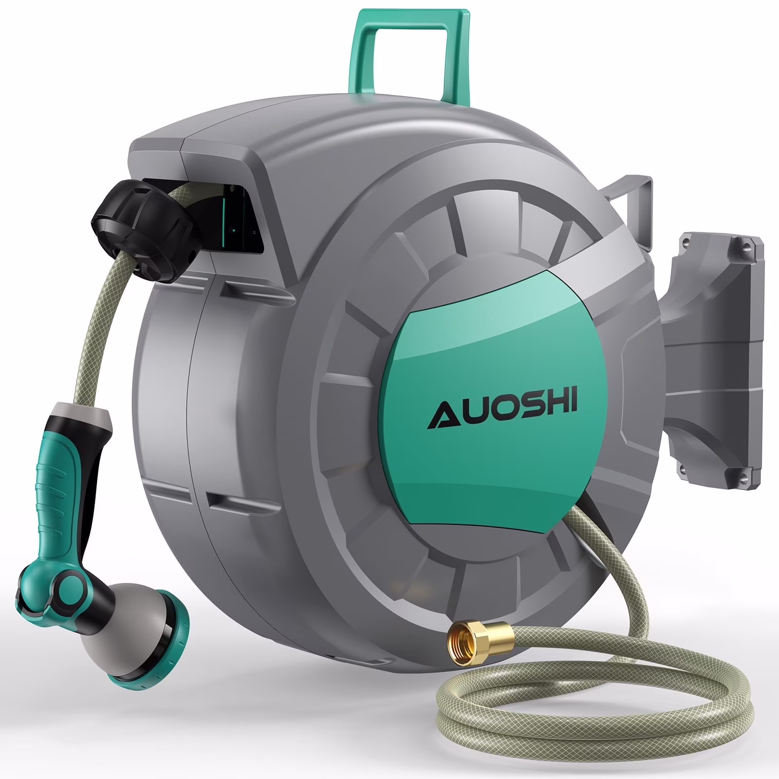 Retractable Garden Hose Reel 1/2" 100ft Automatic Hose Reel with 10 Function Sprayer Nozzle Wall Mount 180 Deg Swivel Bracket Hose Reel with Any Length Lock Slow Return System(100') - Image 3