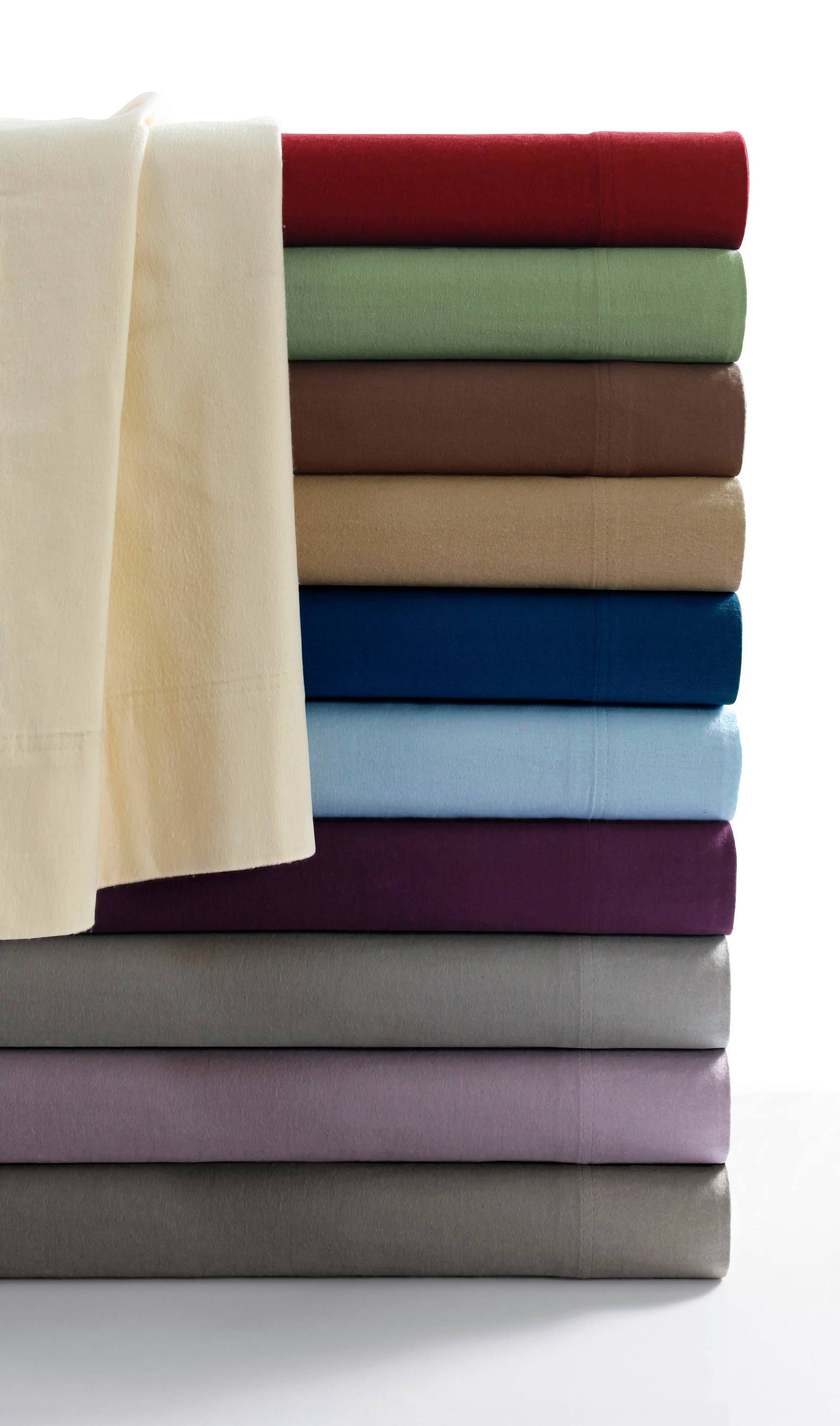 Tribeca Living Flannel Extra Deep Pocket Full Sheet Set - Silver Grey