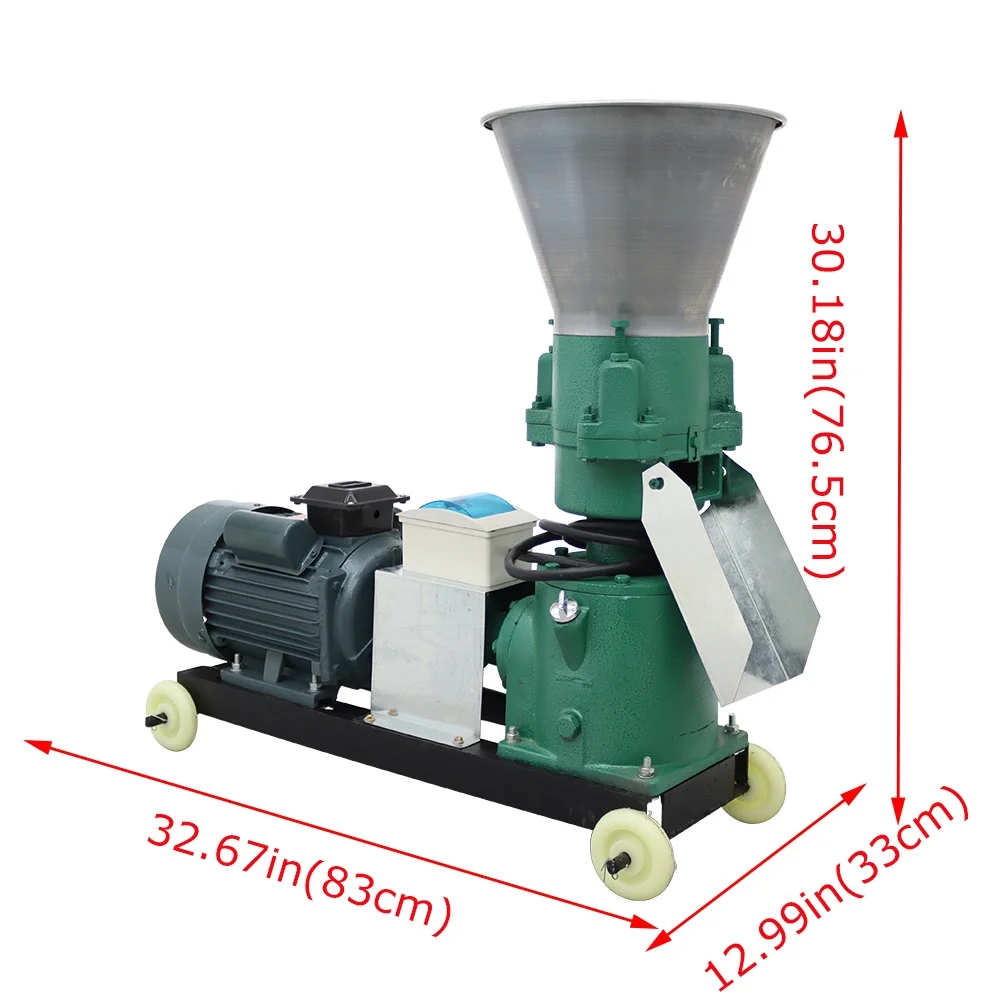 Animal Feed Pellet Mill Machine 8MM Pellet Fodder Press Pelletizer for Chicken 180 200KG/H 220V Image 4