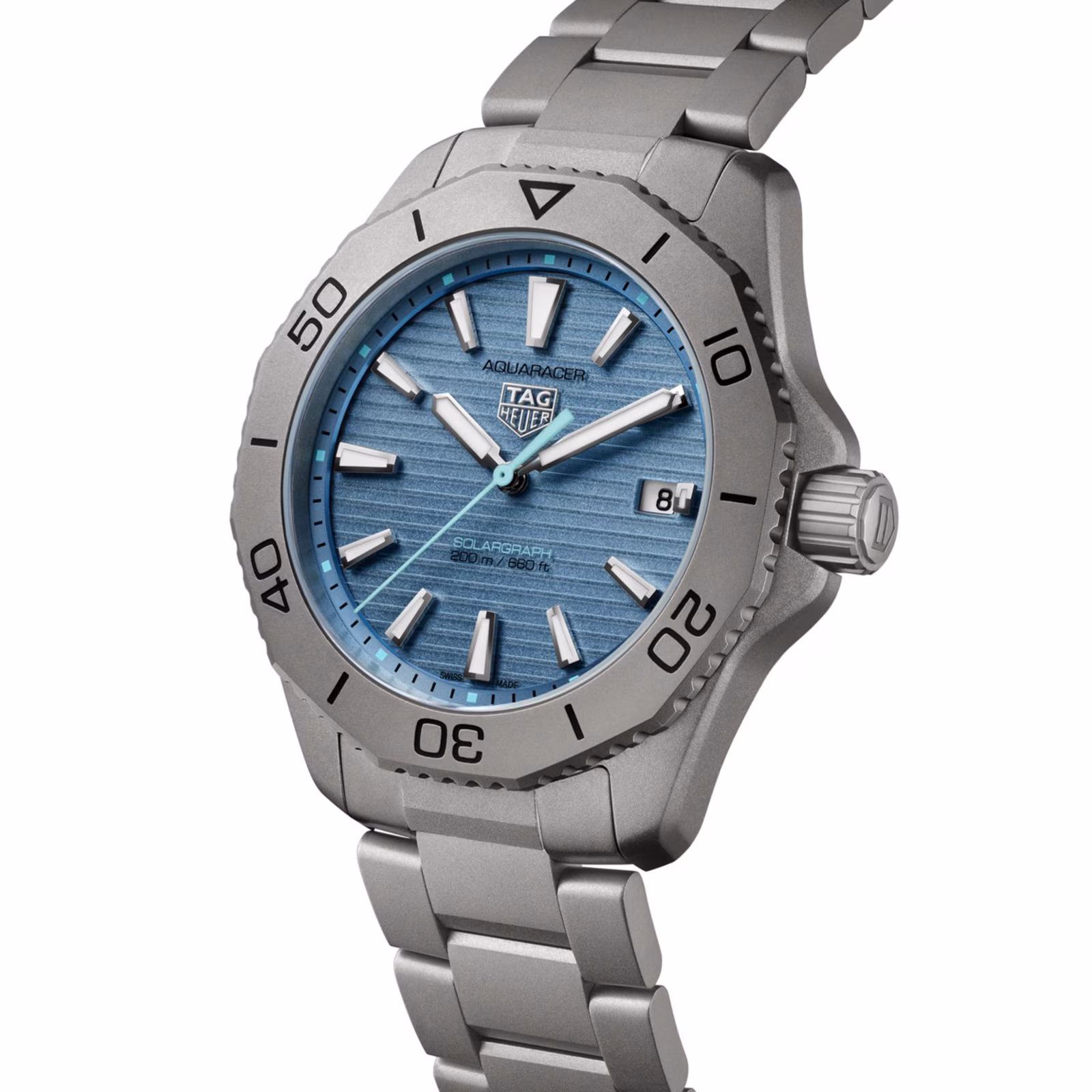 【Super Clone】TAG Heuer Aquaracer Professional 200 Solargraph Titanium 40mm Mens Watch Blue WBP1182.BF0000