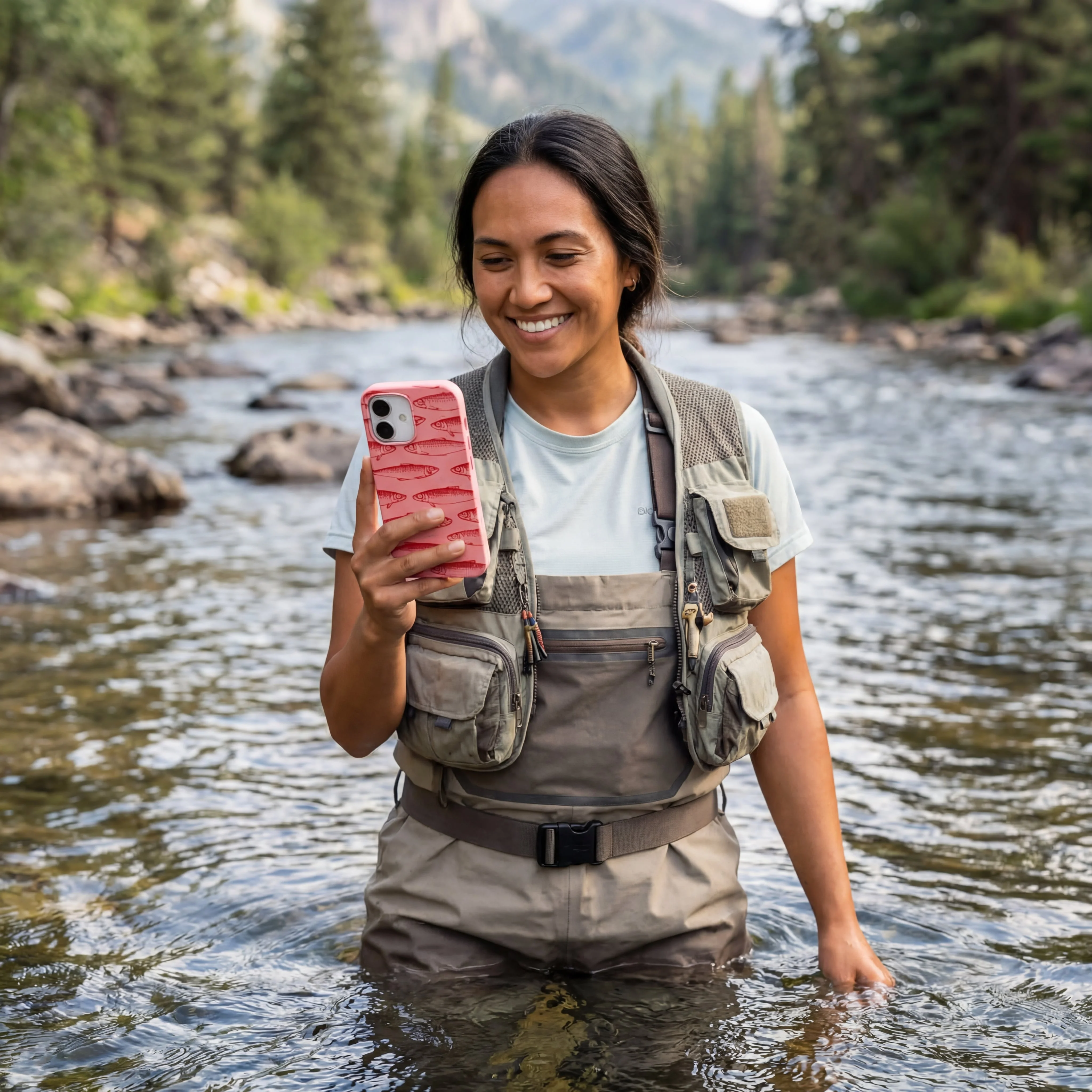 Bubblegum Pink Sardine Stream iPhone 16 Case