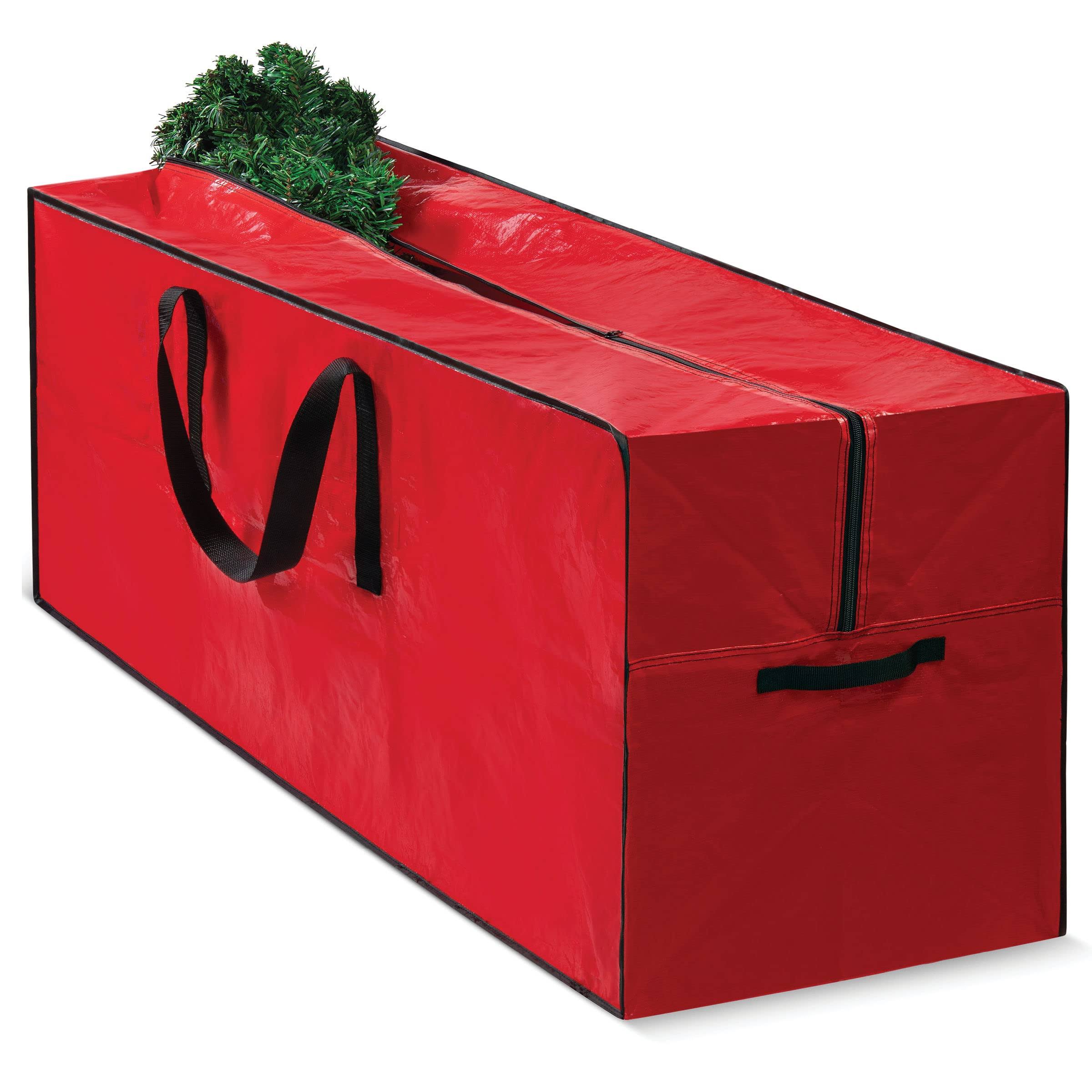 Sagler 9 ft Christmas Tree Storage Bag - Waterproof, Heavy-Duty, Large Christmas Tree Bag - Reinforced Handles, Dual Zipper, Label & Side Pocket - Protection