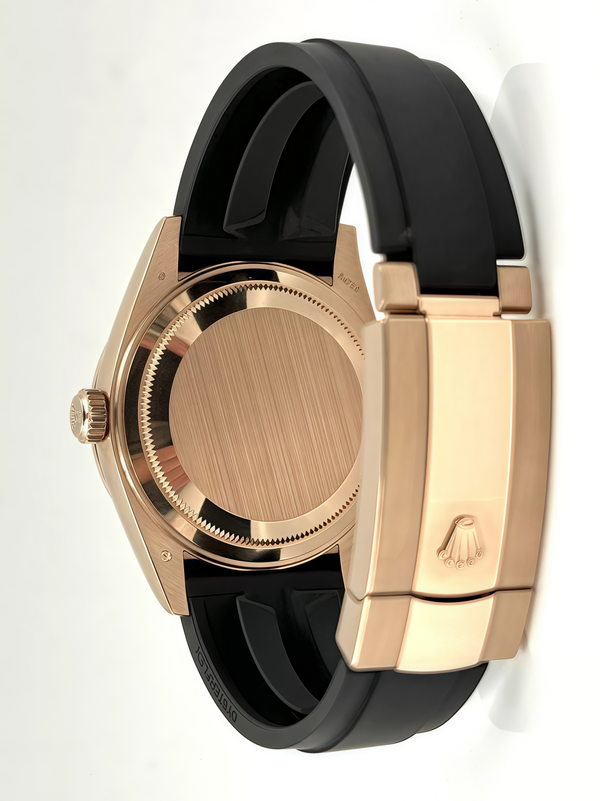 [Super Clone]RLX  Sky-Dweller 42mm Rose Gold Chocolate Dial Oysterflex - 336235