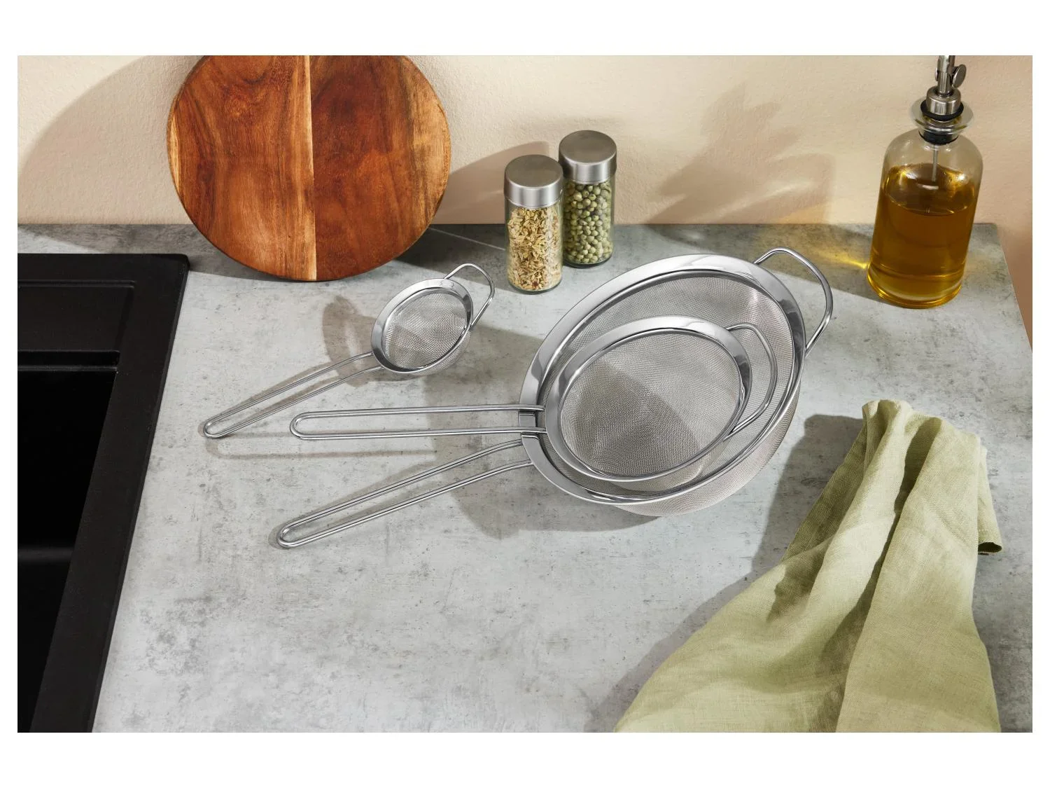 SILVERCREST Set de 3 passoires en acier inoxydable