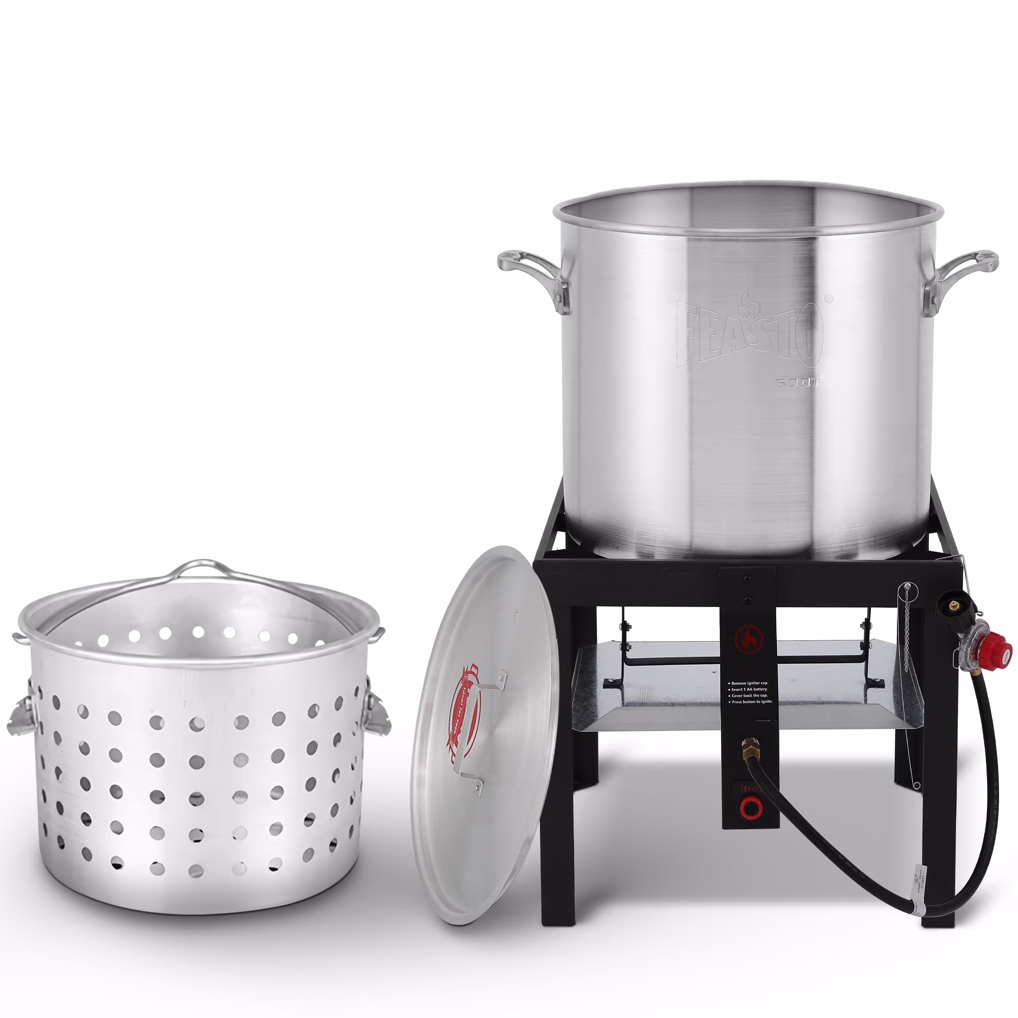 80 quart Seafood Boil Pot Kit with Electronic Ignitor(80 QT) - Image 5