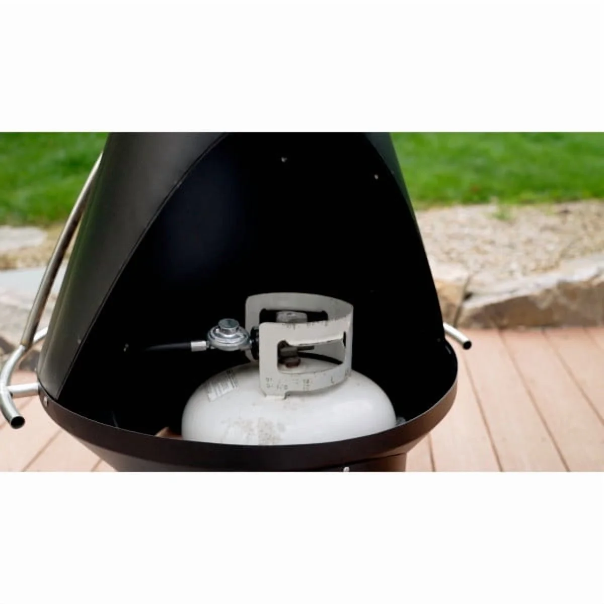 Chimenea Propane Fire Pit, 40,000 BTU Adjustable Gas Fire Pit for Patios, Includes Lava Rocks, Directional Heat Shield and Push to Start Ignition - Image 9
