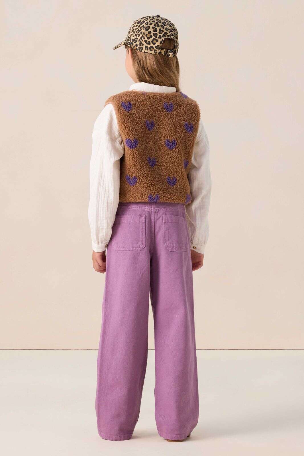 Lichtpaarse straight leg jeans