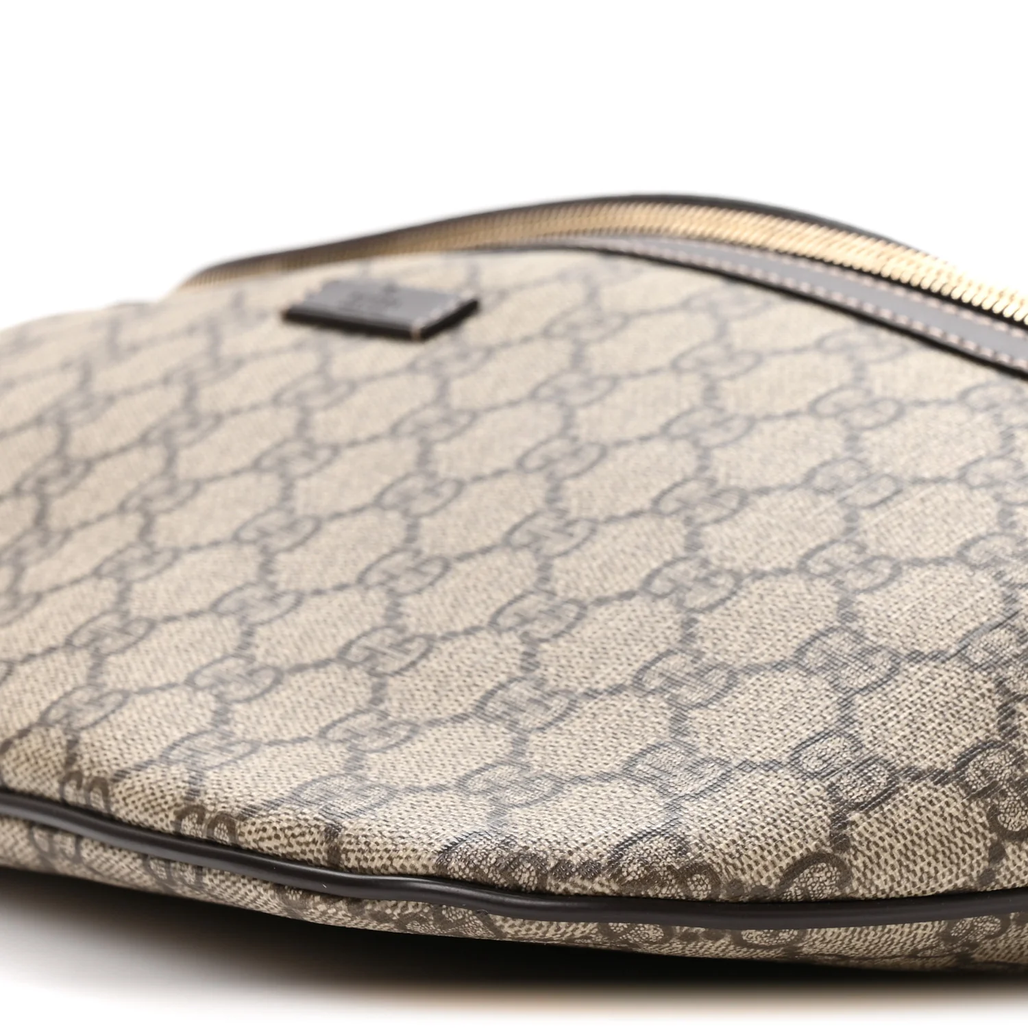 GG Supreme Monogram Belt Bag Dark Brown