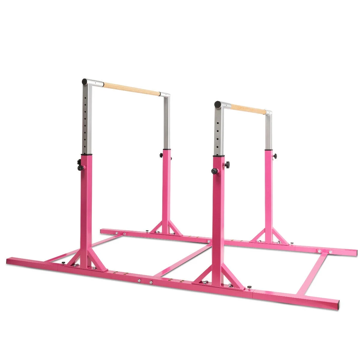 Kids Gymnastics Parallel Bars Double Horizontal Bars Adjustable Width Height - Image 9