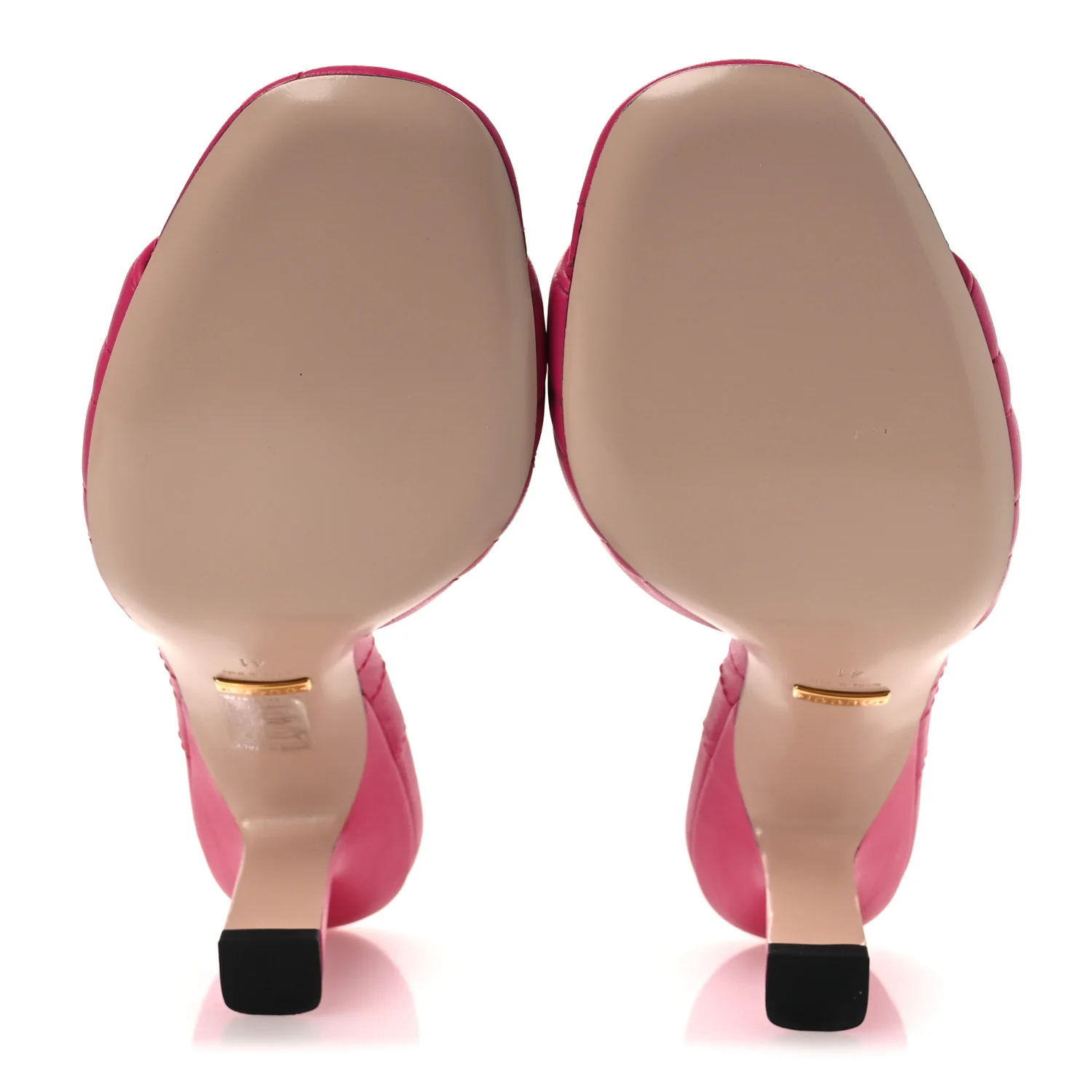 Nappa Matelasse GG Marmont 75mm Slide Sandals 41 Box Pink