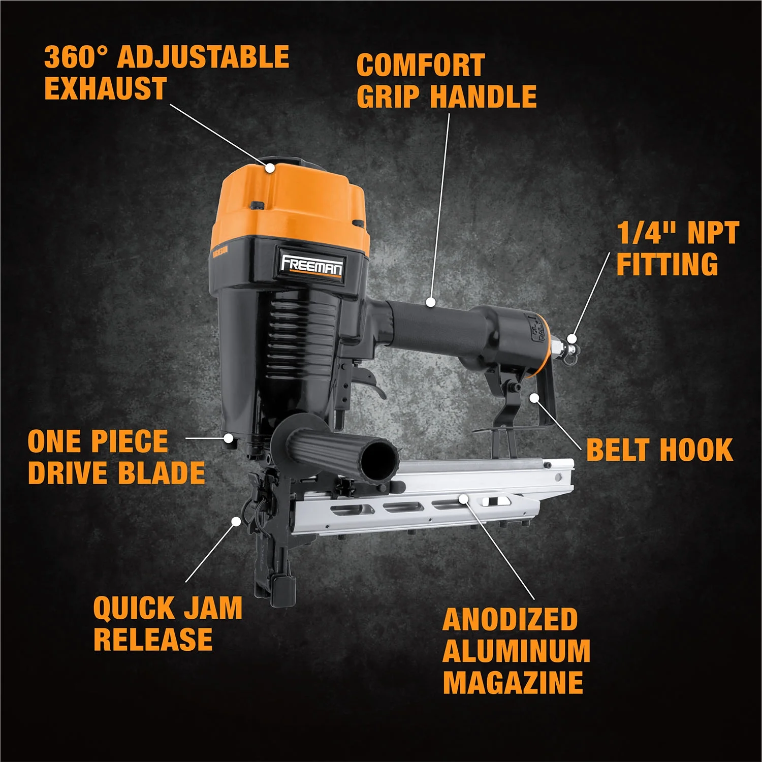 PFS9 Pneumatic 9-Gauge 2" Fencing Stapler with T-Handle, Adjustable Metal Belt Hook, and Case(1 Pack) - Image 7