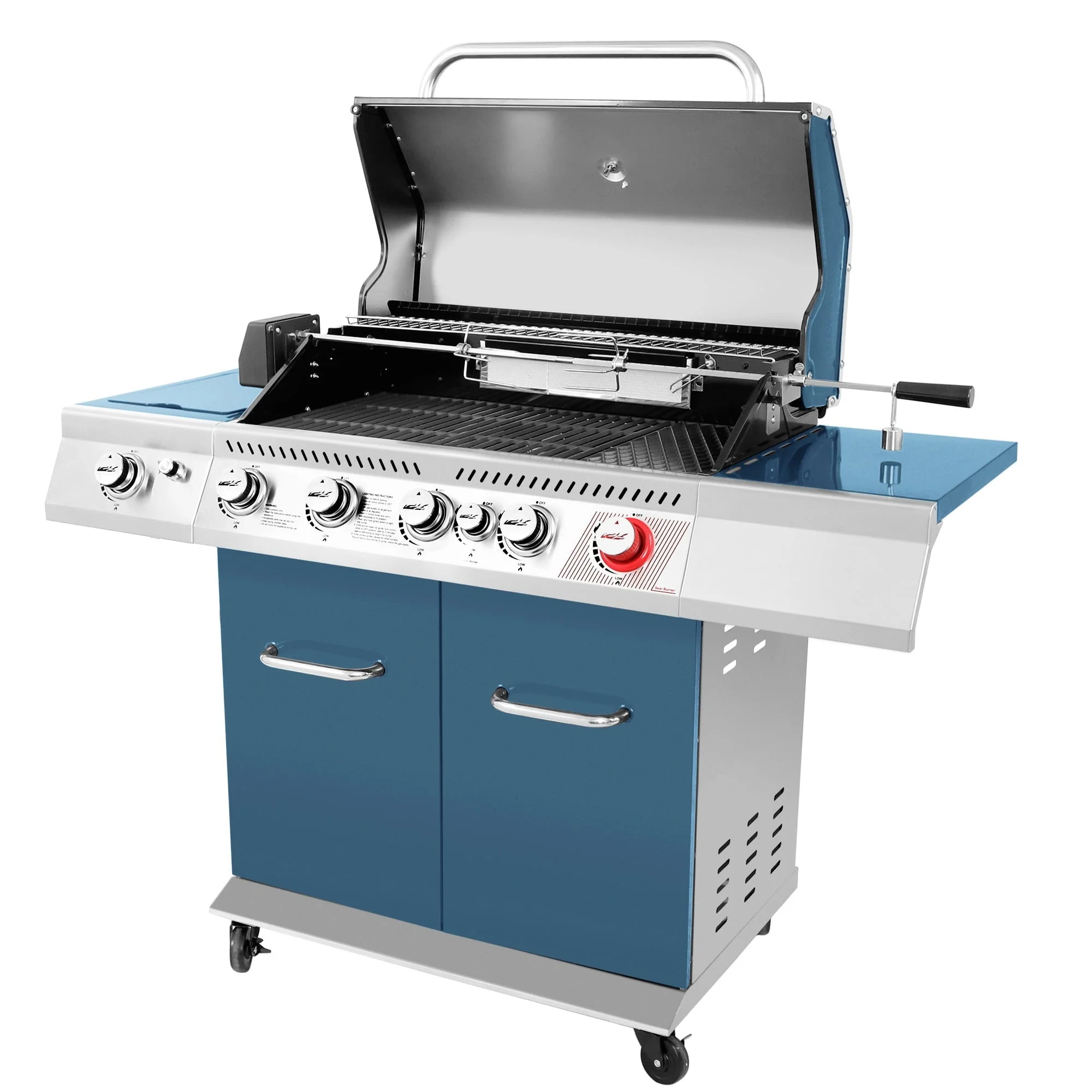 Royal Gourmet GA5403B 5 Burner BBQ Cabinet Style Gas Grill with Rotisserie Kit, Rear Burner, Rear Burner and Side Burner Image 8