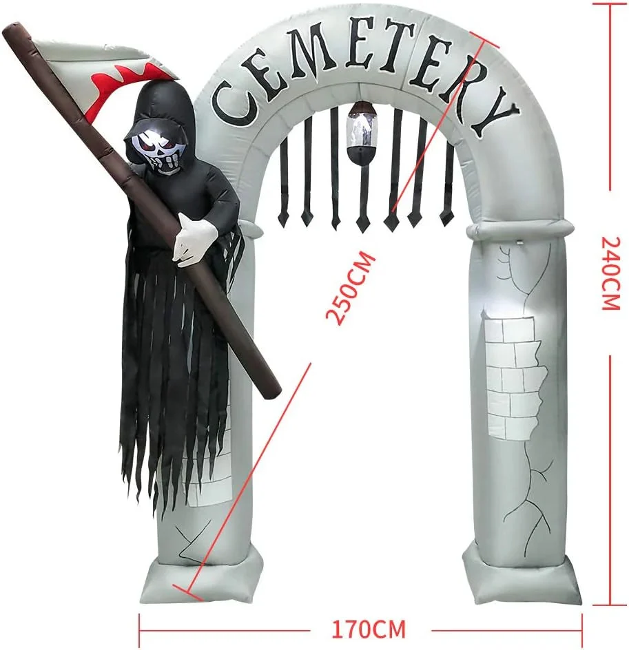 Halloween Inflatable Grim Reaper's Arch, 7.8 ft.
