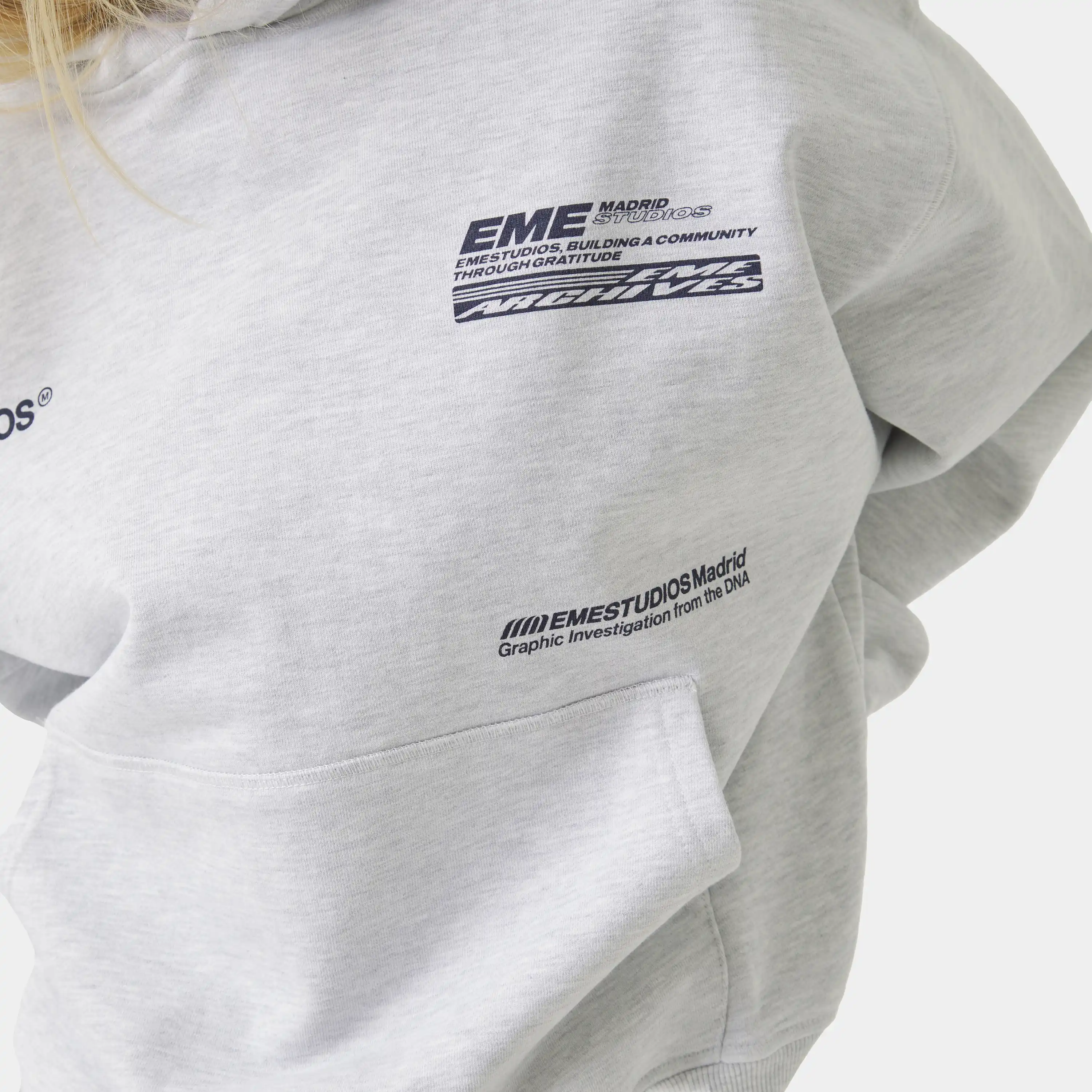 DNA Heather Grey Oversized Hoodie